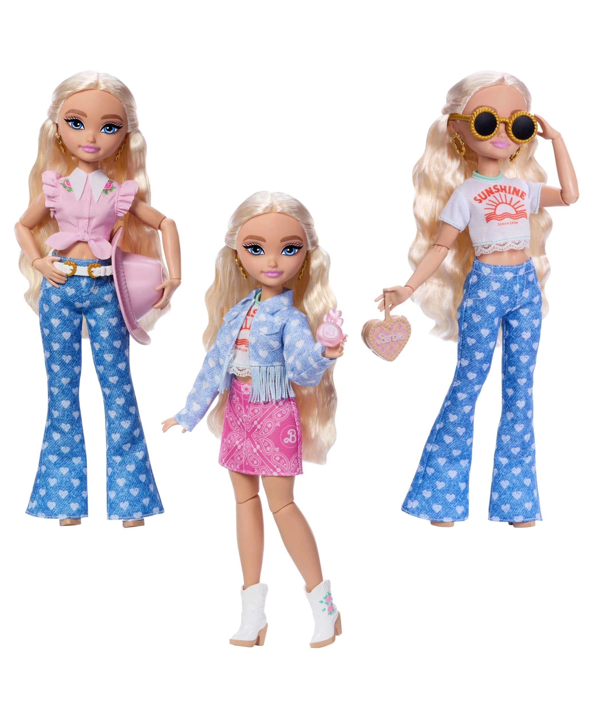 3 Mattel Barbie Malibu Doll  Dream Besties Festival Looks Set - Multi, 3 of 6