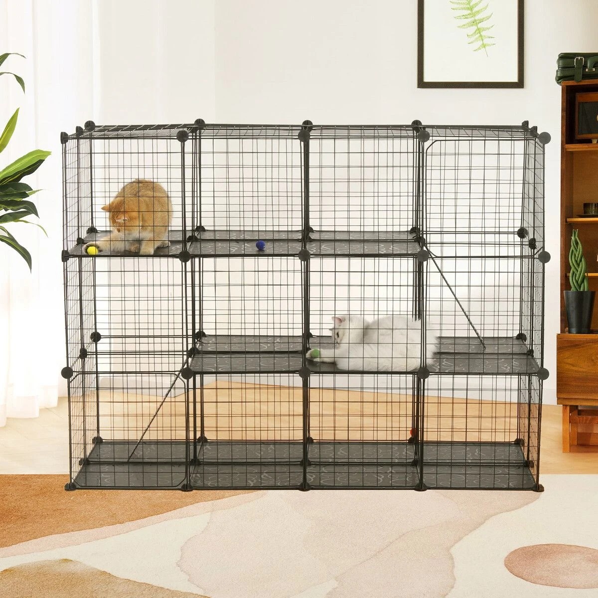 3 Pet Scene Cat Cage DIY Enclosure Pet Crate Rabbit Hutch Pet Scene Kitty Kennel Bunny Ferret Home Playpen, 3 of 4
