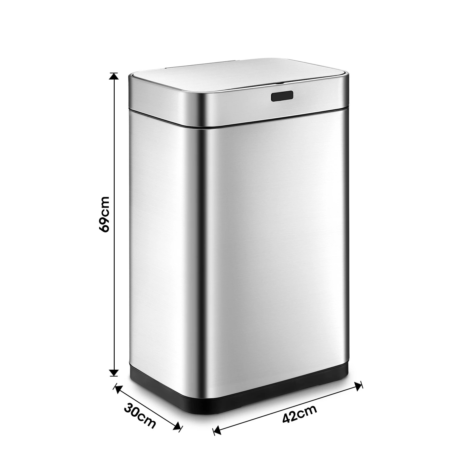 1 Ausway 75L Dual Rubbish Bin Dustbin Recycling Kitchen Waste Trash Garbage Can Motion Sensor Stainless Steel Silver, 1 of 5