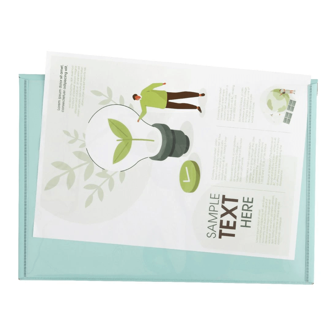 3 Otto A4 Document Wallet Mint, 3 of 3