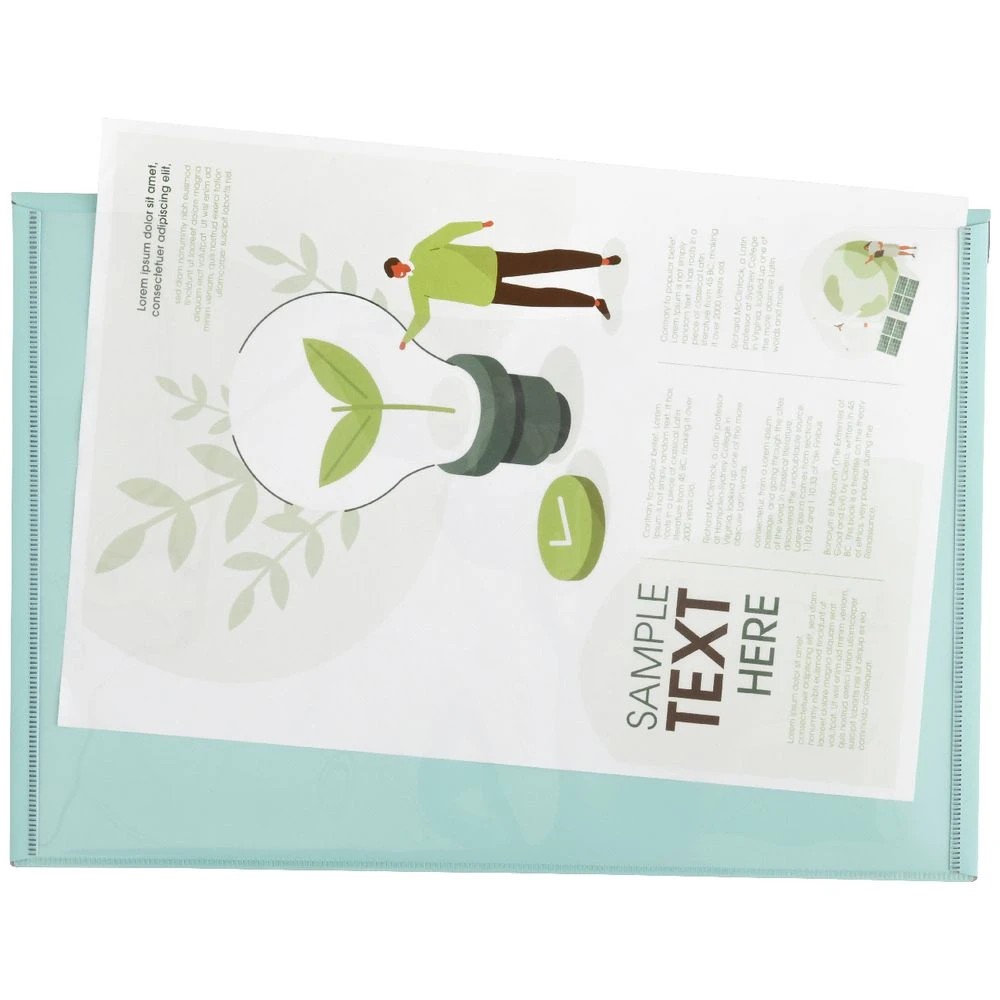 3 Otto A4 Document Wallet Mint, 3 of 3