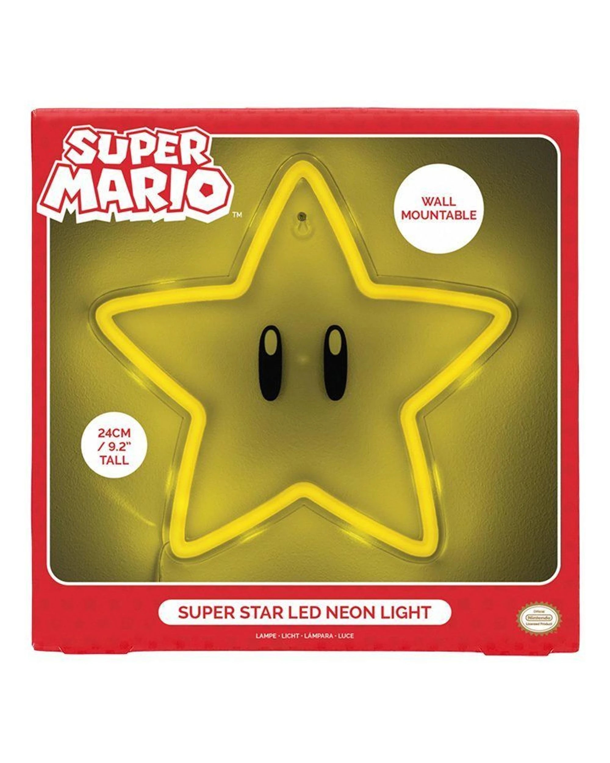 1 Paladone Super Mario Super Star LED Neon USB Light, 1 of 4