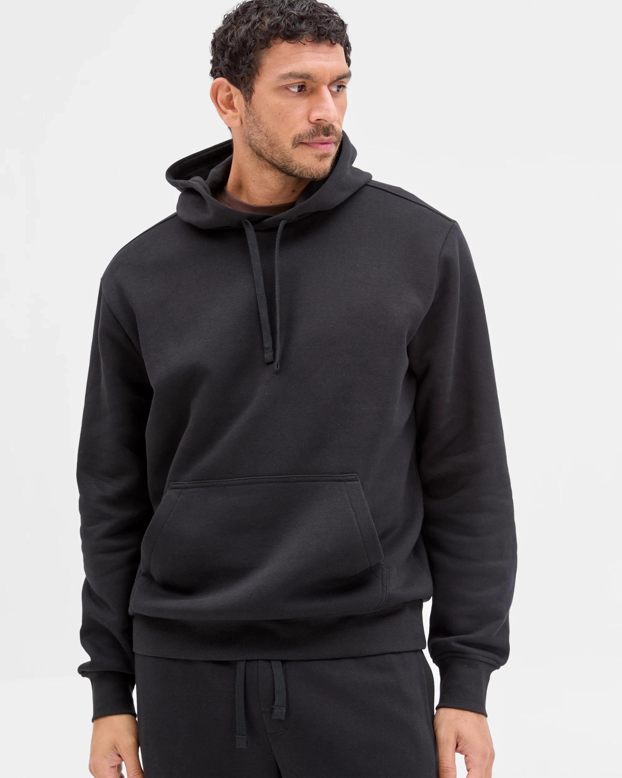 3 Target Man Australian Cotton Blend Popover Hoodie BLACK, 3 of 6