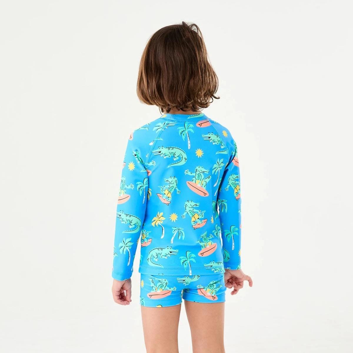 2 Long Sleeve Swim Set BLUE SURF CROC, 2 of 5