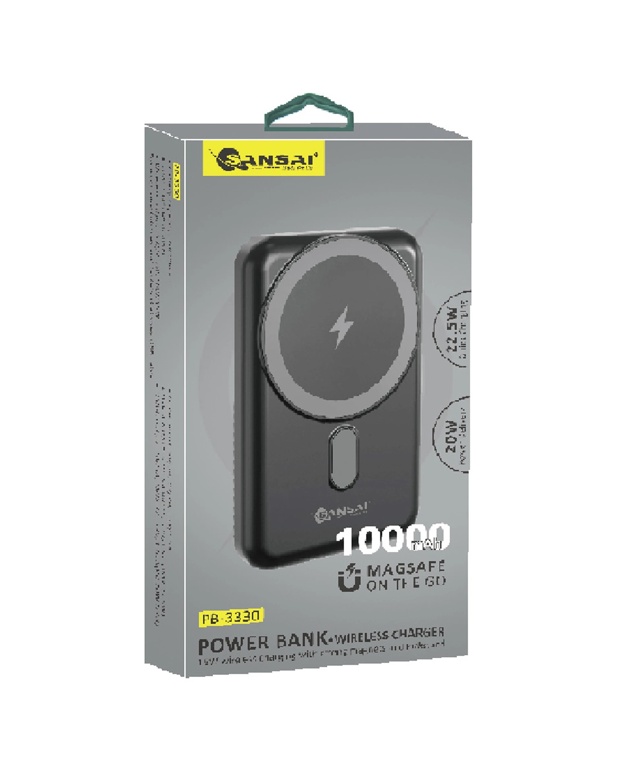 4 Sansai Power Bank USB-C 10000mAh 22.5W with Kickstand LED 11x7 cm - Assorted, 4 of 5