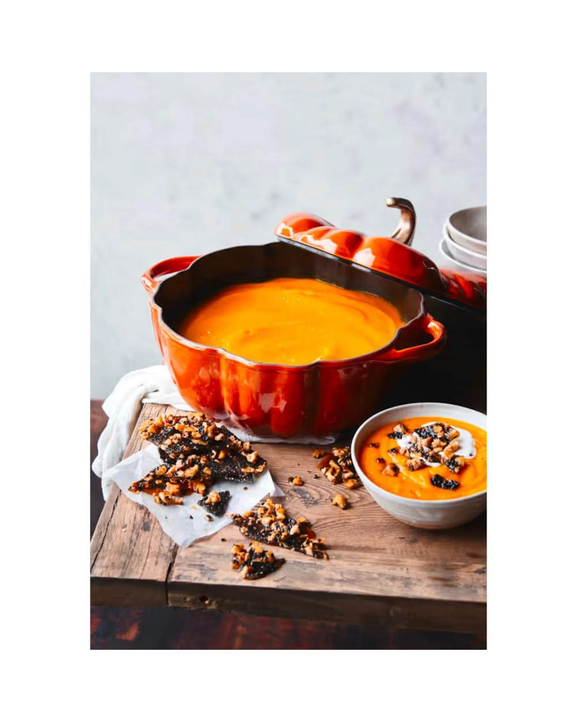 6 Staub Enamelled Cast Iron Pumpkin Cocotte 24cm  3.45L  Cinnamon - Orange, 6 of 7