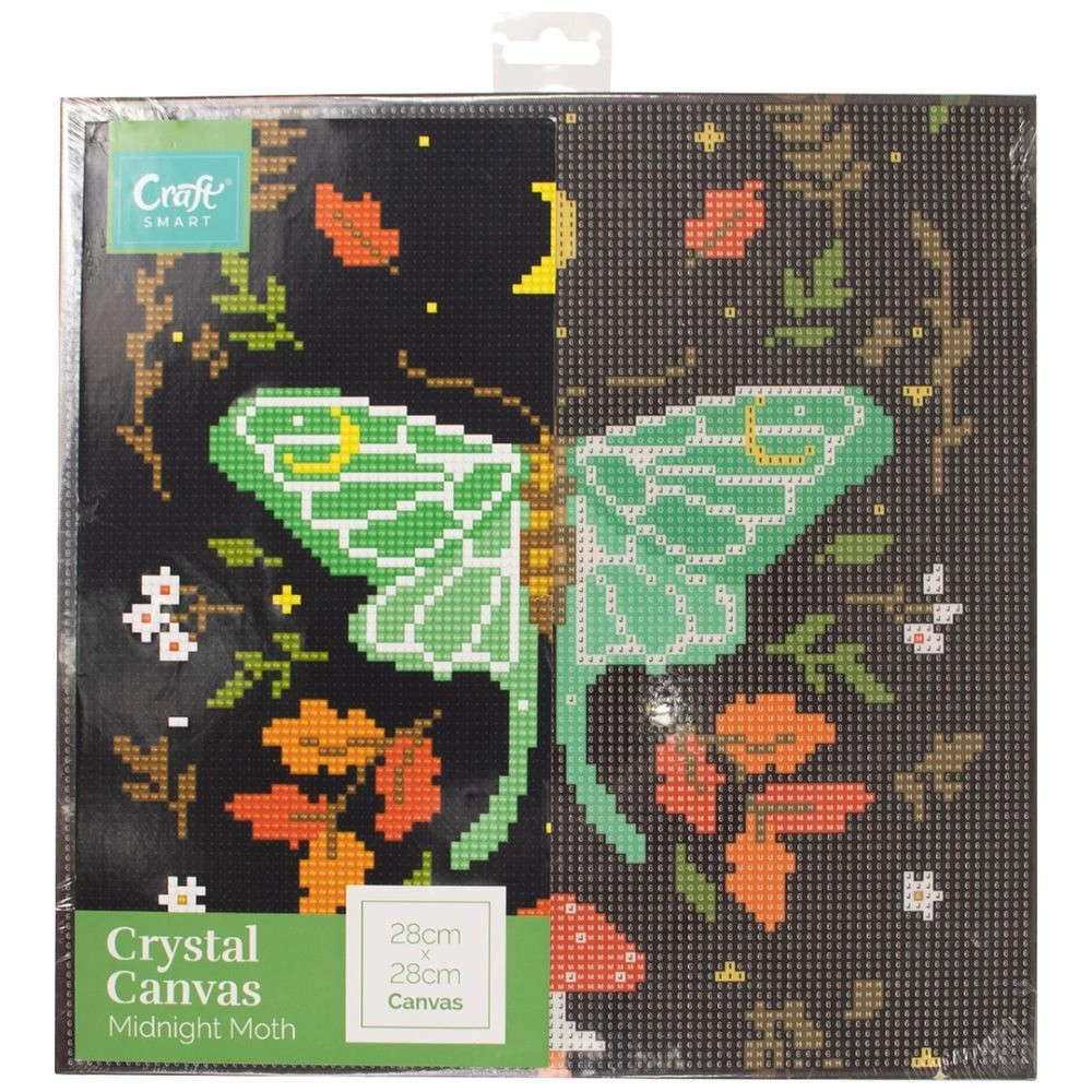 1 Craftsmart Crystal Canvas 28x28 Midnight Moth, 1 of 2