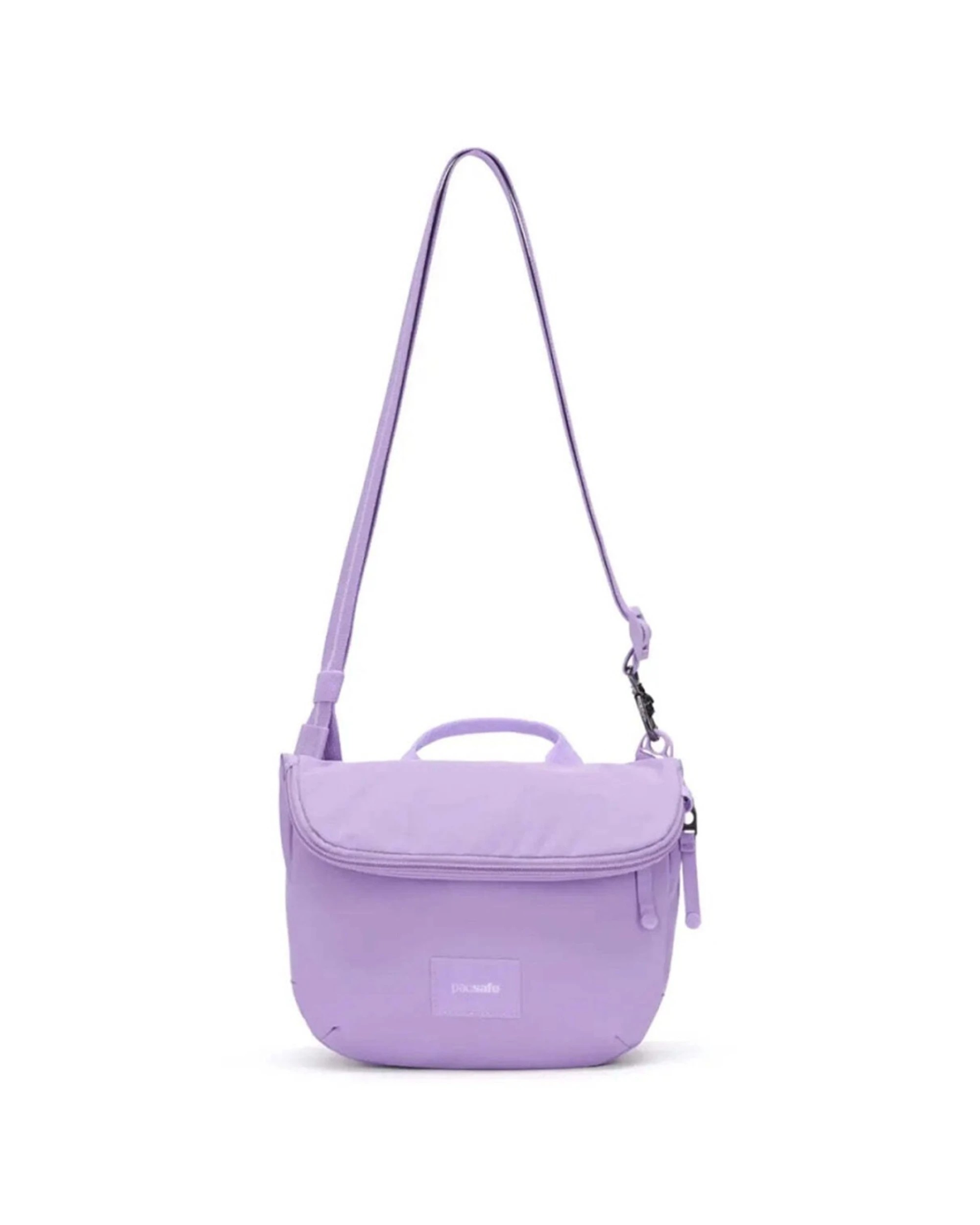 3 Pacsafe Go Anti-Theft RFID Blocking Expandable Saddle Crossbody Bag Secure Lavendar - Purple, 3 of 8