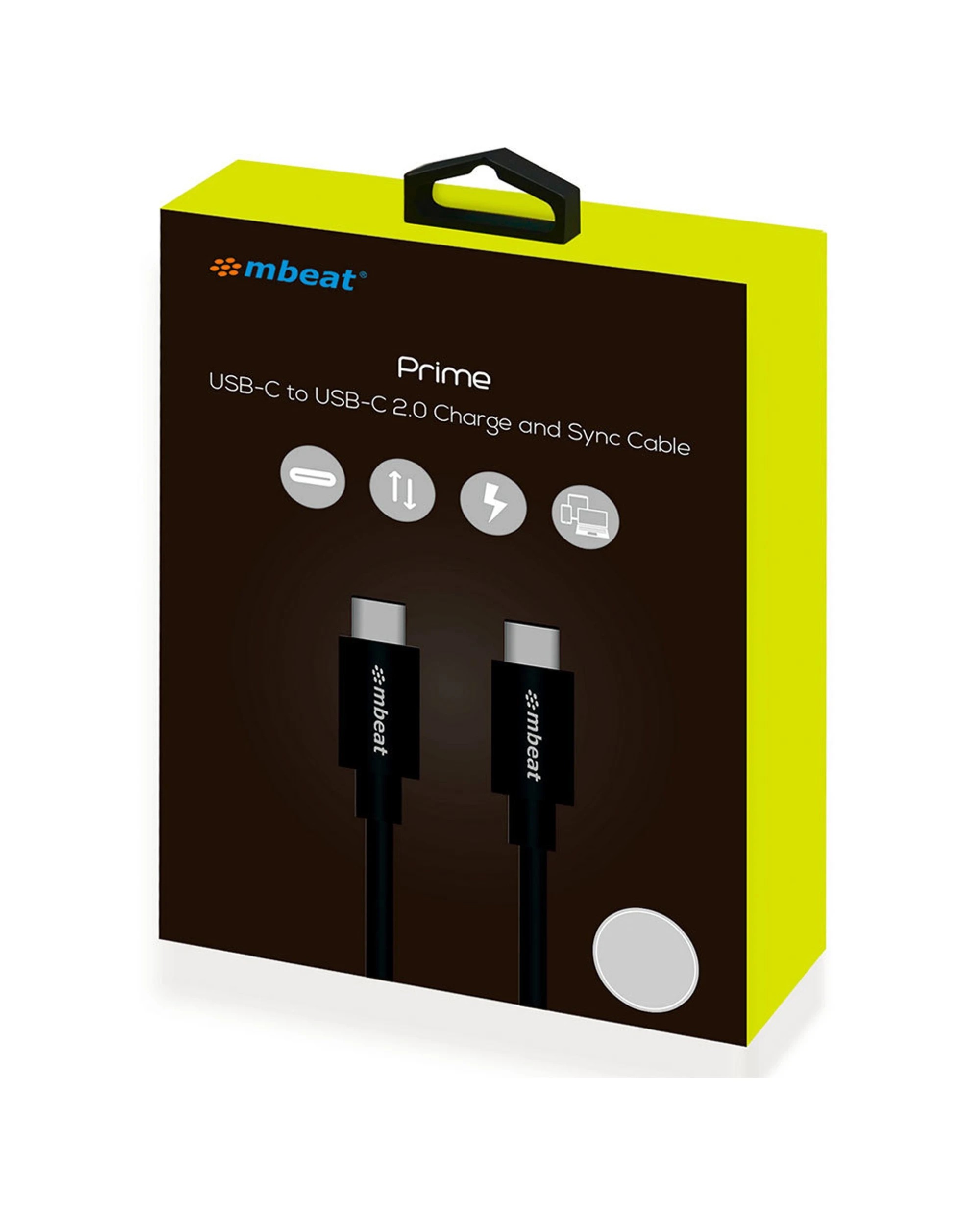 mBeat Prime 3A USB-C to USB-C 2.0 Charge Sync Cable 1m - Black - Kmart