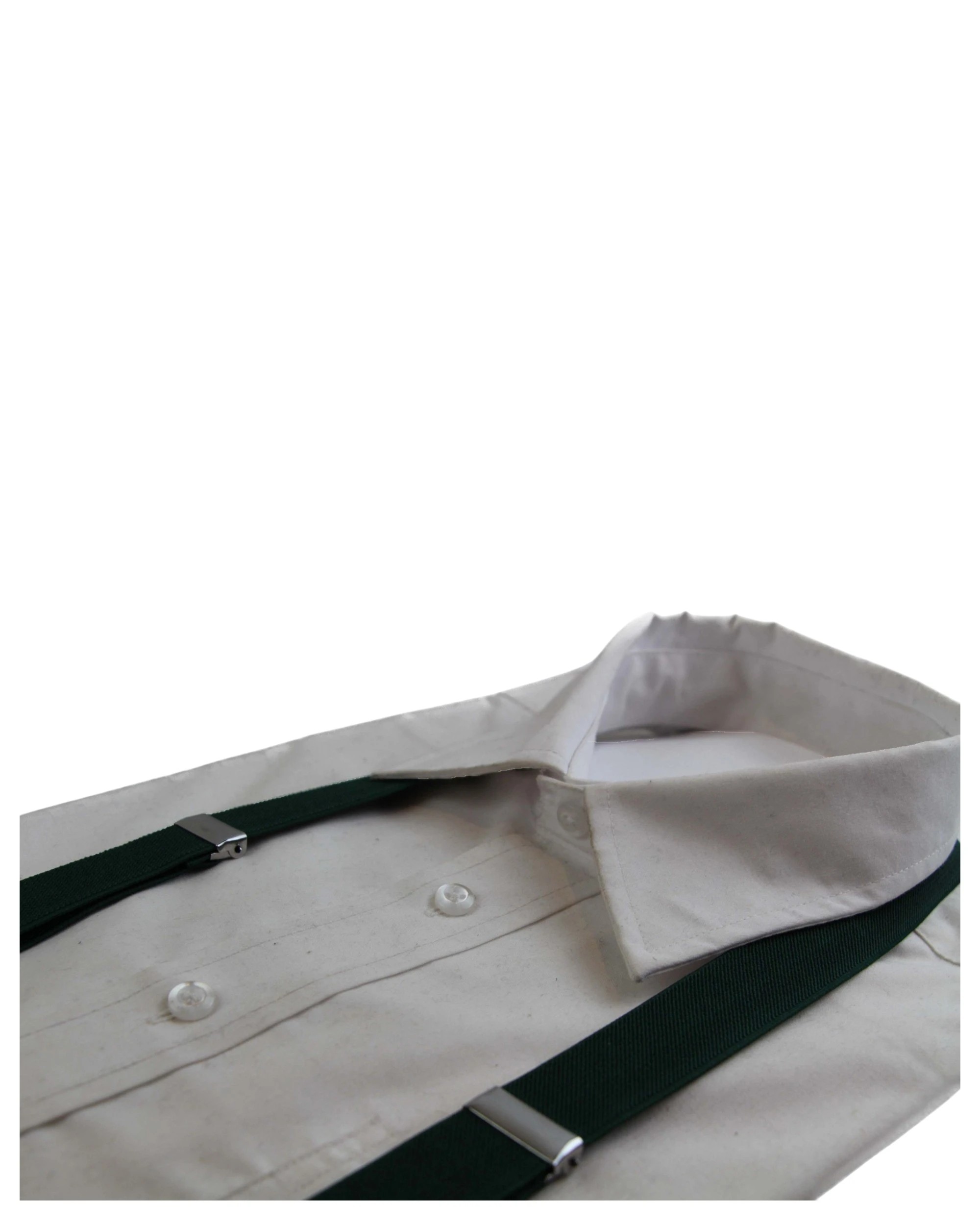 3 Zasel Mens Adjustable 100cm Bottle Green Suspenders - Green, 3 of 3