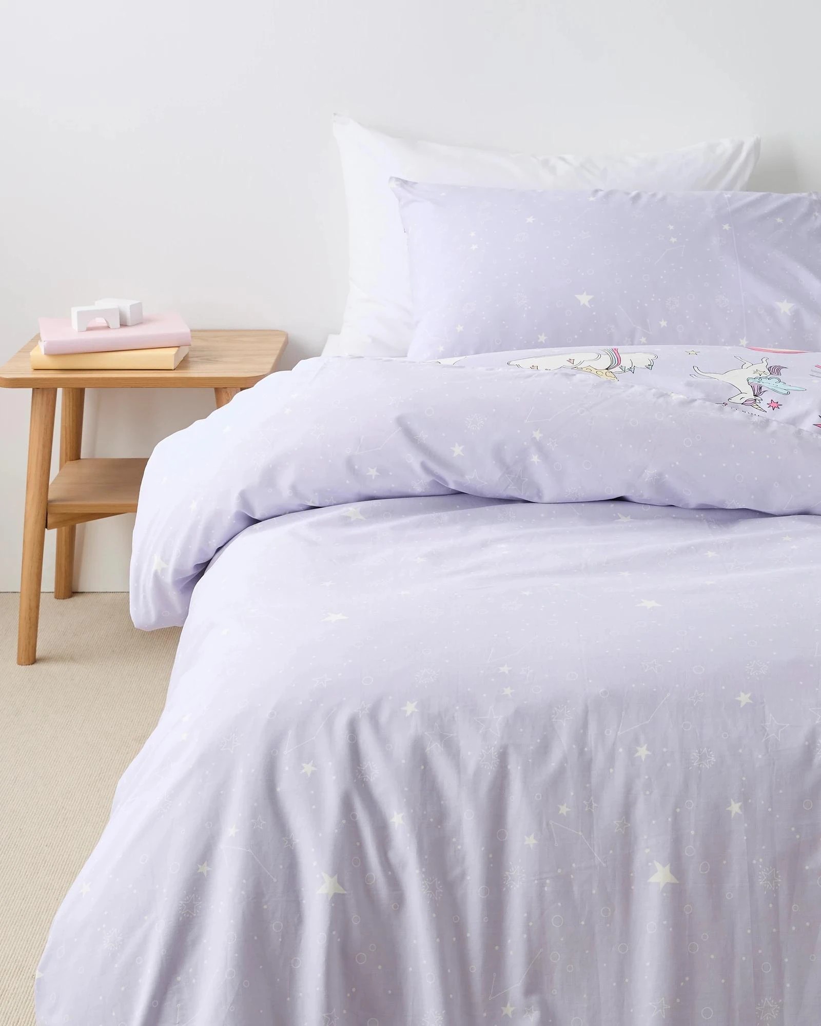 2 Target Molly Rainbow Australian Cotton Kids Quilt Cover Set - Single Bed - Purple, 2 of 6