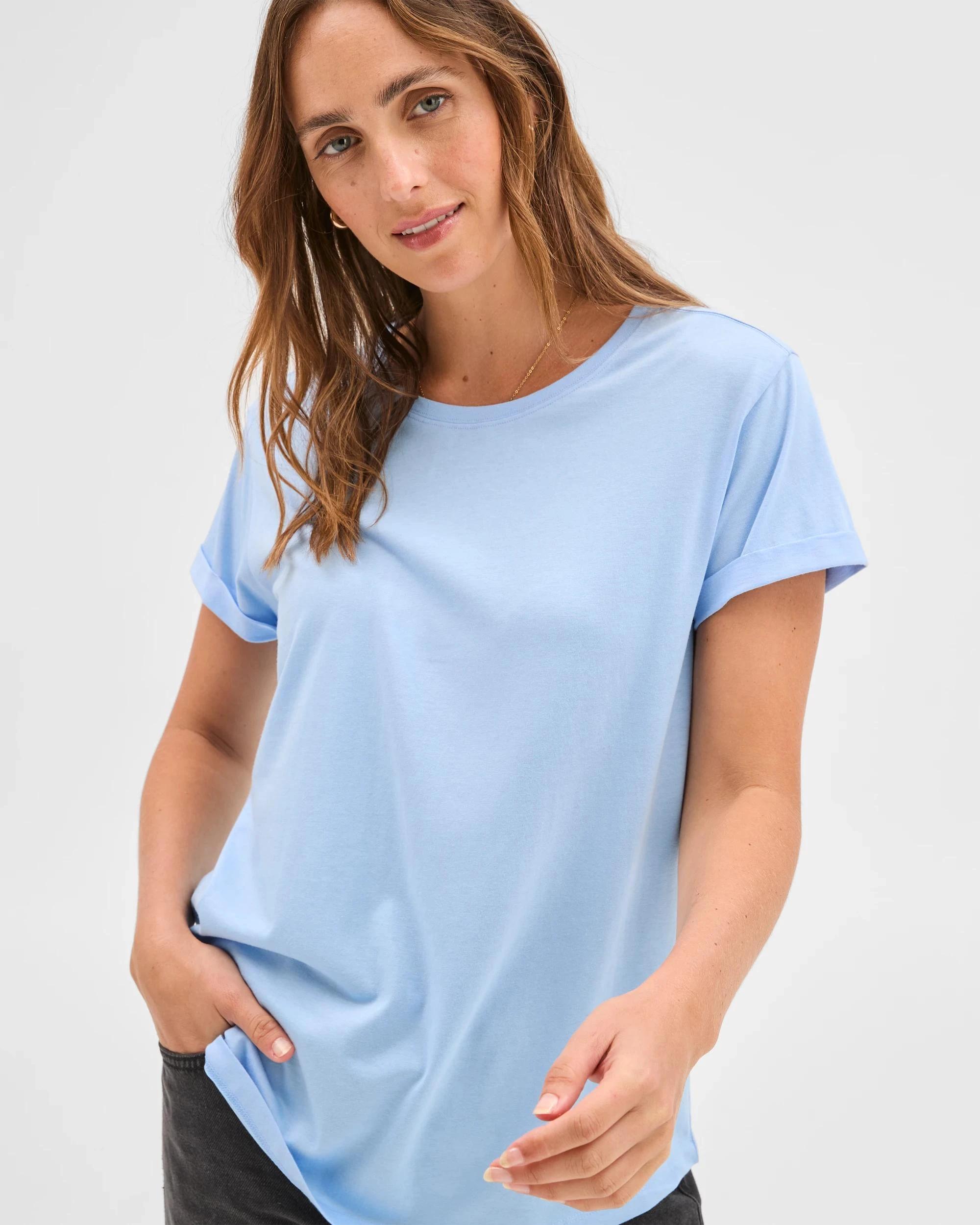 3 Target Cotton/Modal Relaxed Crew T-Shirt OPEN AIR, 3 of 6