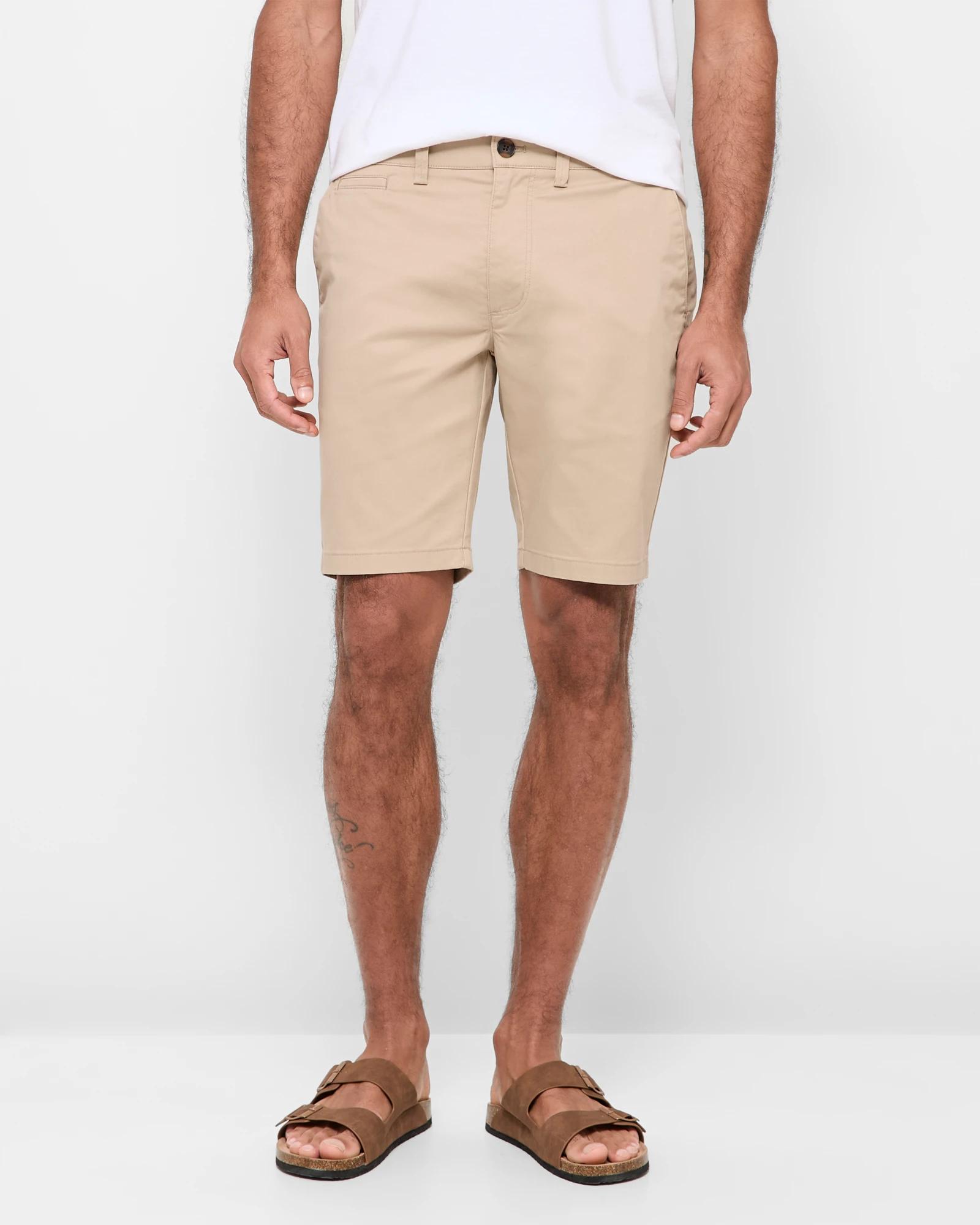 1 Target Man Australian Cotton Slim Chino Shorts TAN, 1 of 5