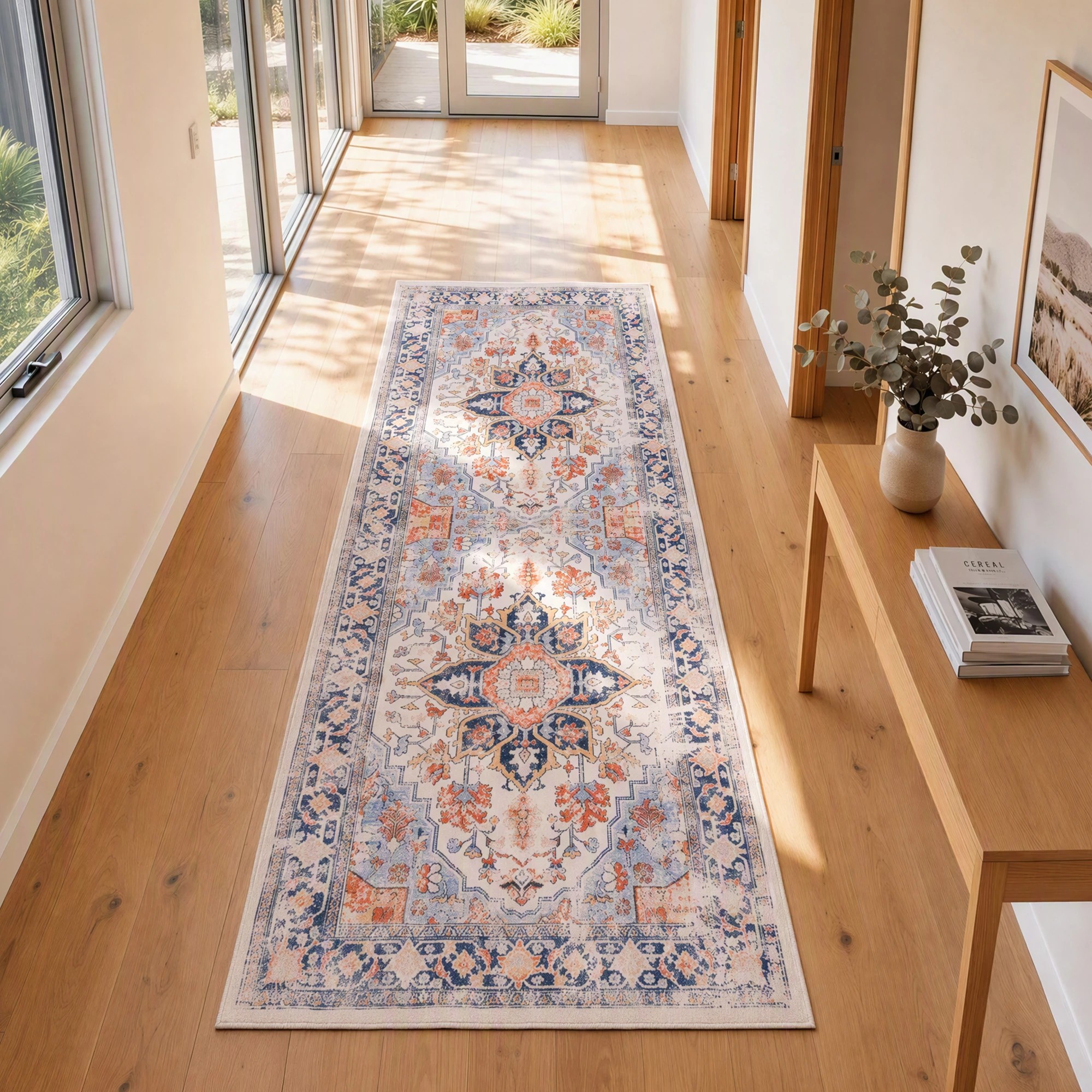 9 Artiss 80 x 180 cm Hallway Runner Rugs for Living Room 0.5cm Washable Non-Slip - Multi, 9 of 10