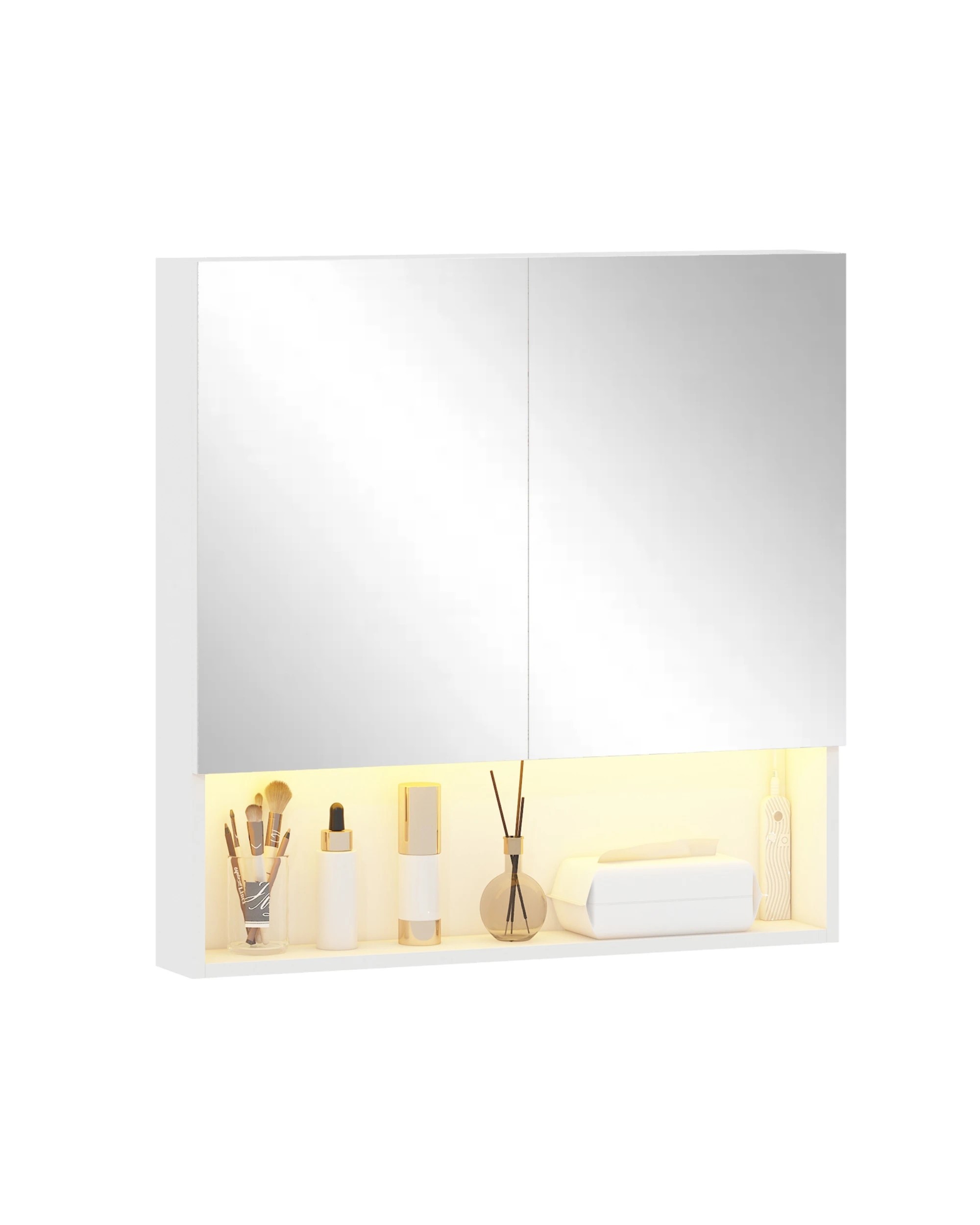 7 Advwin 750 x 750mm Cabinet LED Medicine Storage Unit Mirror Shaving Cupboard w/ Motion Sensor Light, 7 of 10