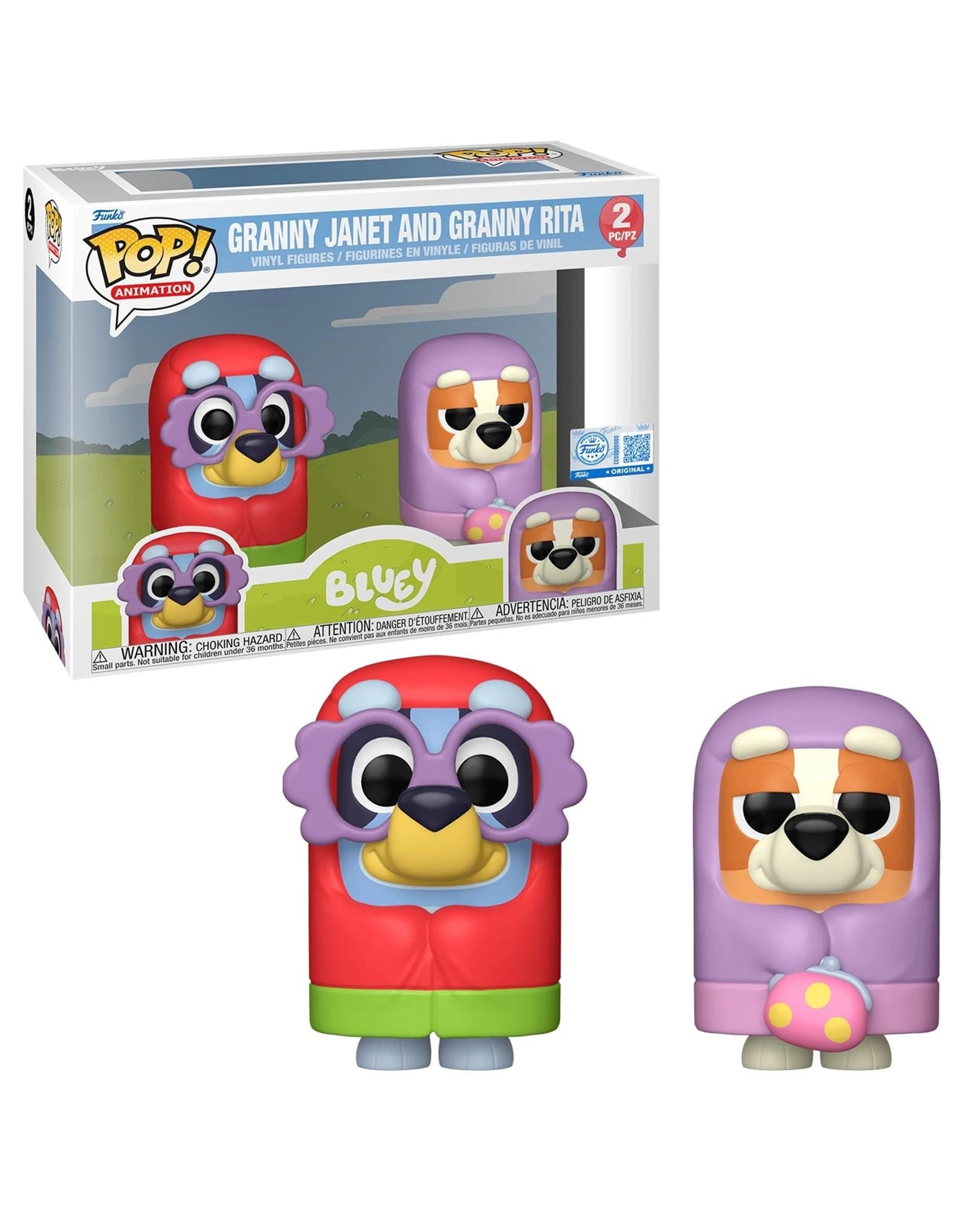 1 Bluey: Granny Janet and Granny Rita Funko POP! Vinyl 2 Pack, 1 of 3