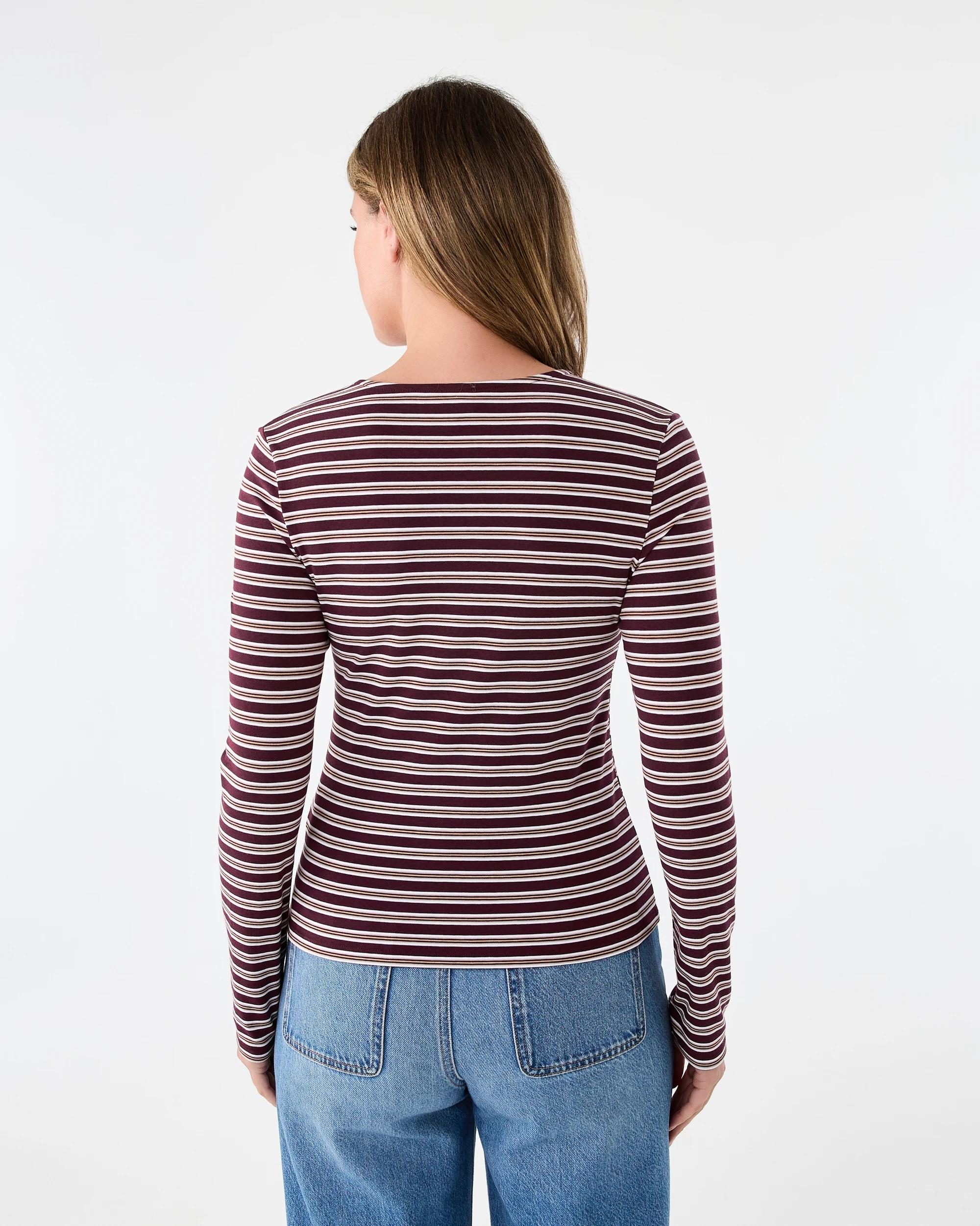 3 Long Sleeve Stripe Cardigan Portstripe, 3 of 7