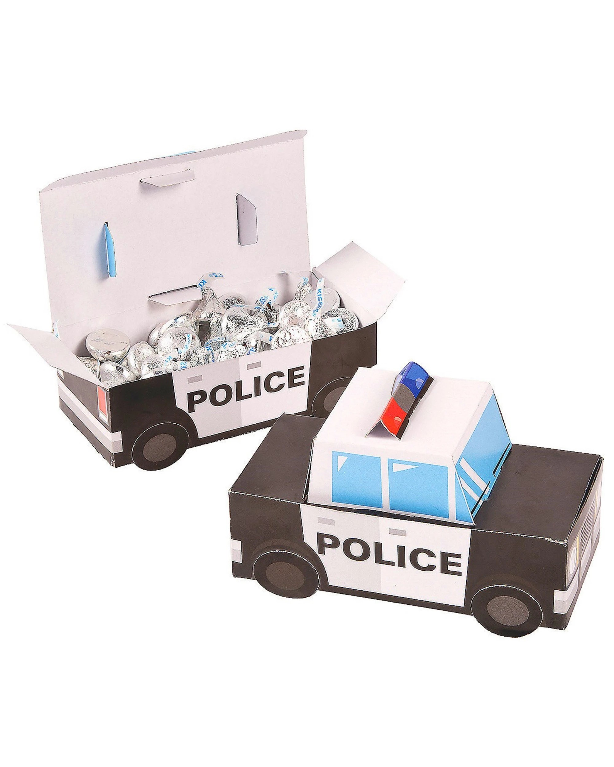 1 Fun Express Police Car Treat Boxes Pack of 12 - Multi, 1 of 1