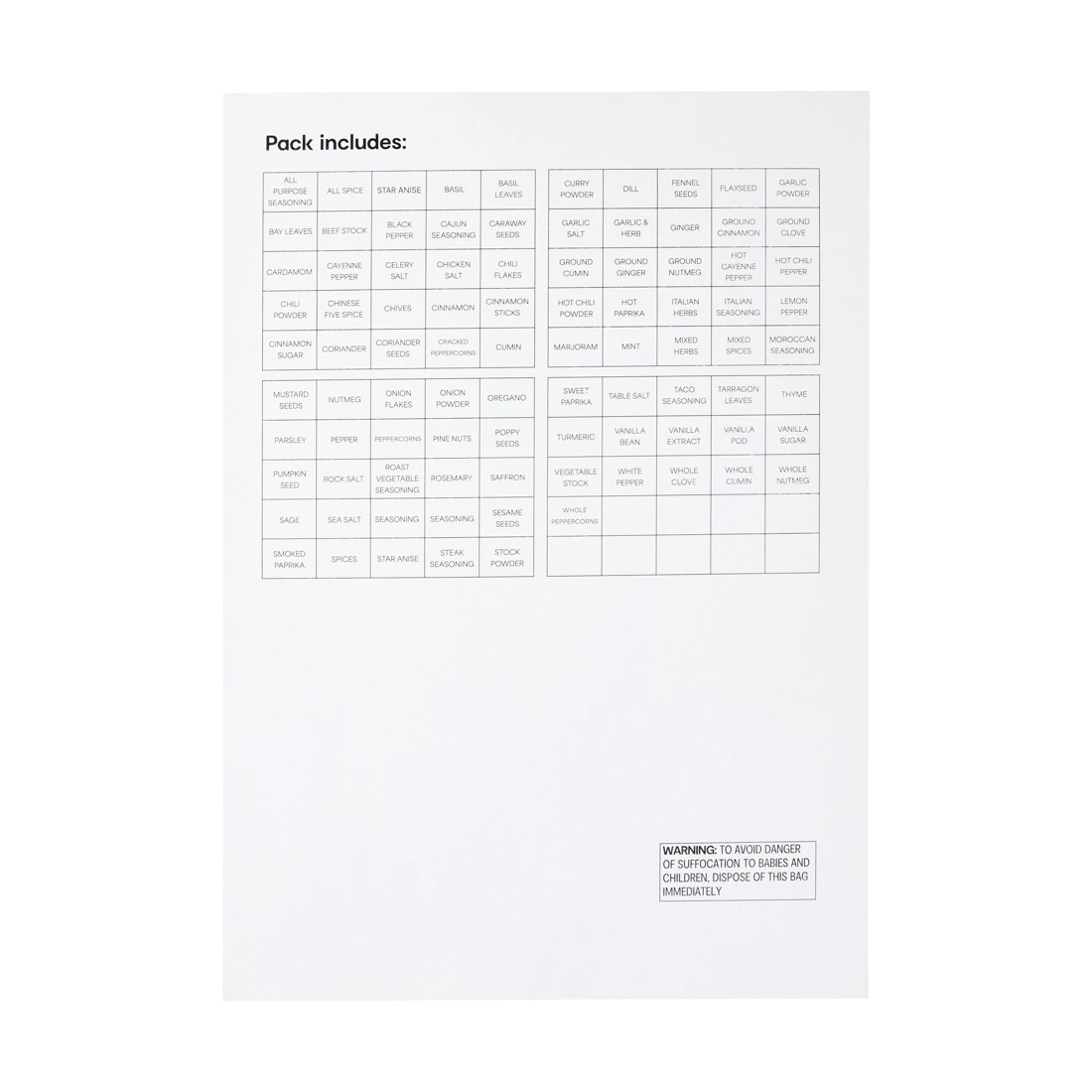 3 Small Spice Labels, 3 of 4