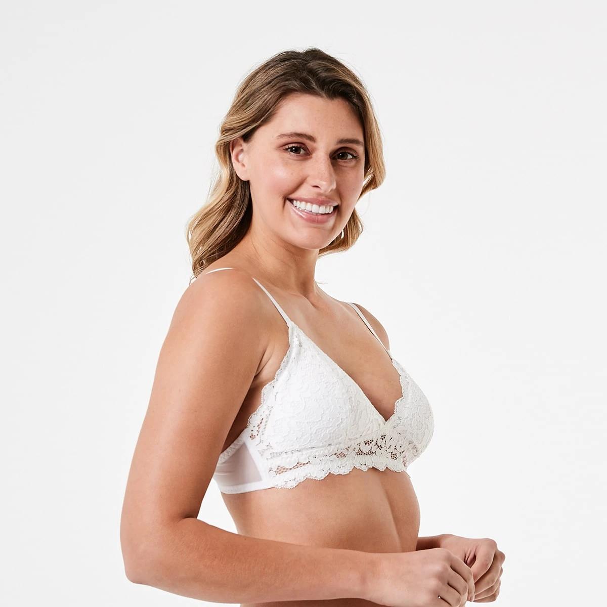 2 Wirefree Lace Bralette OFF WHITE, 2 of 5