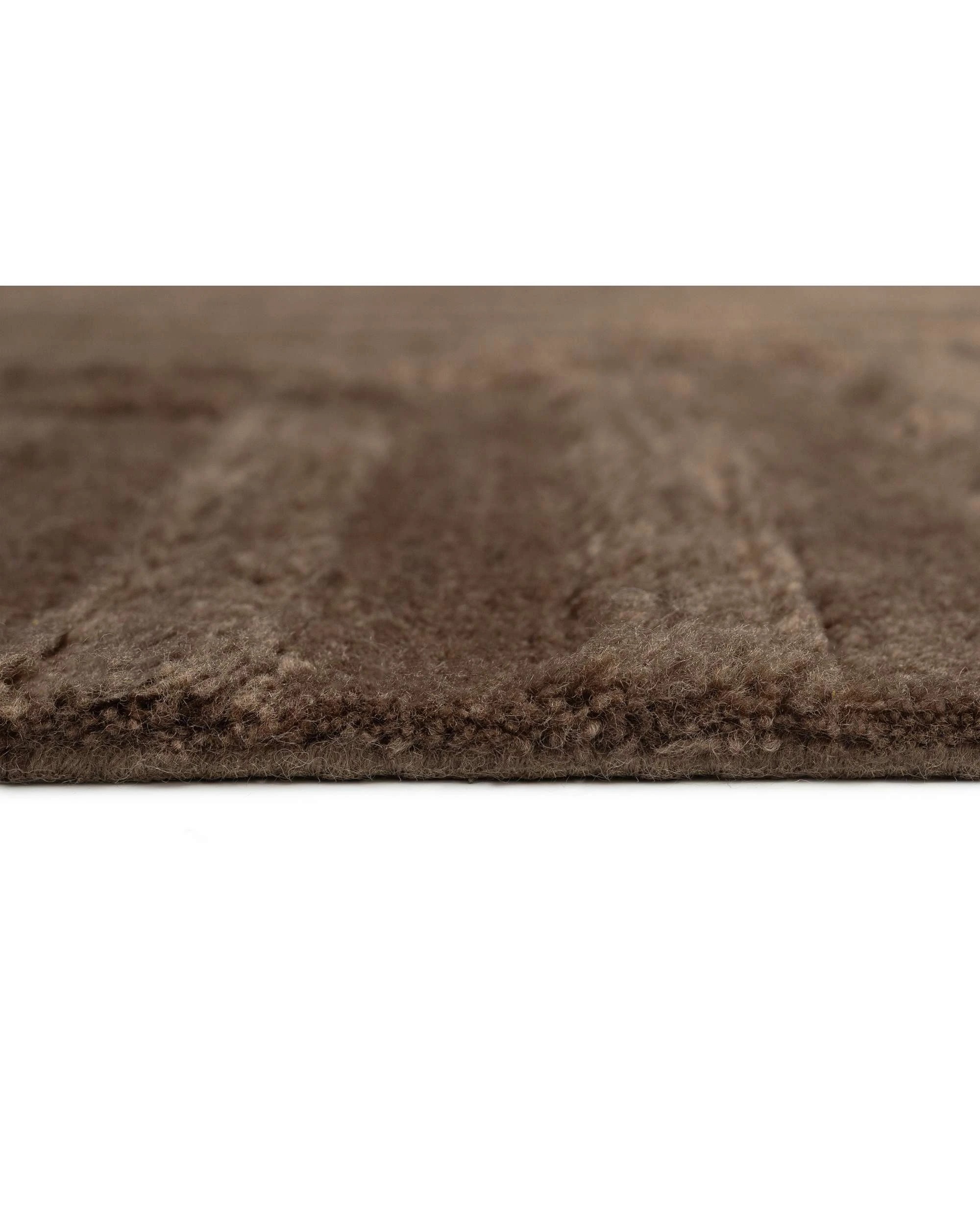 8 Loopsie Pigneto Mocha Geometric Carved Wool Rug-400cm x 300cm - Brown, 8 of 8