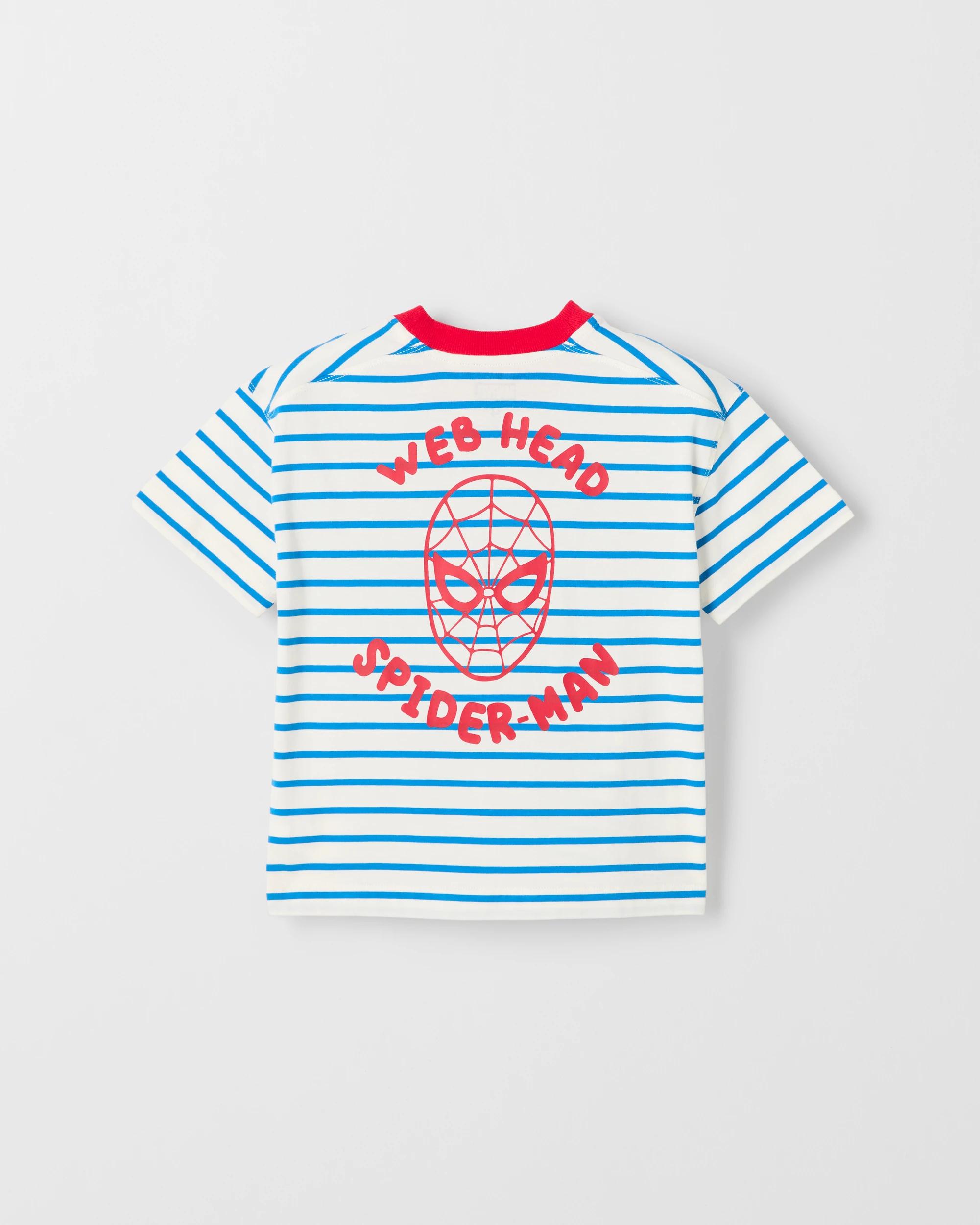 3 Disney Marvel Spider-Man Australian Cotton Stripe T-Shirt SPIDER-MAN STRIPE WHITE, 3 of 3