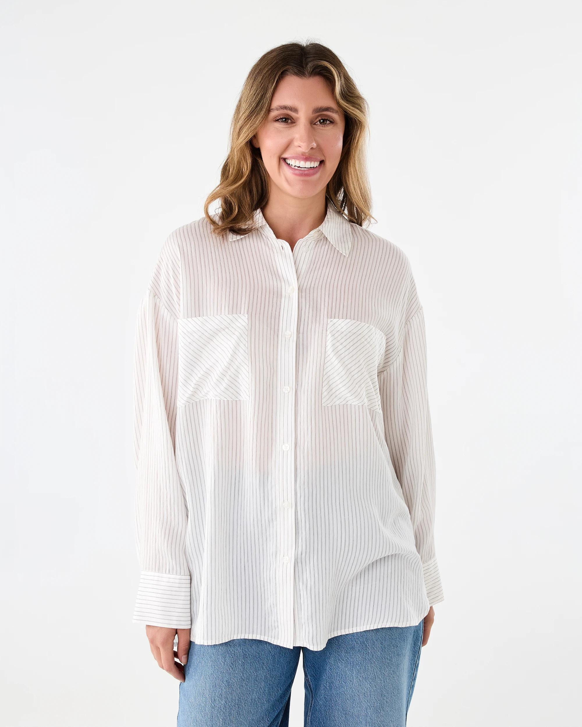 1 Long Sleeve Stripe Shirt Strp Cloud, 1 of 9