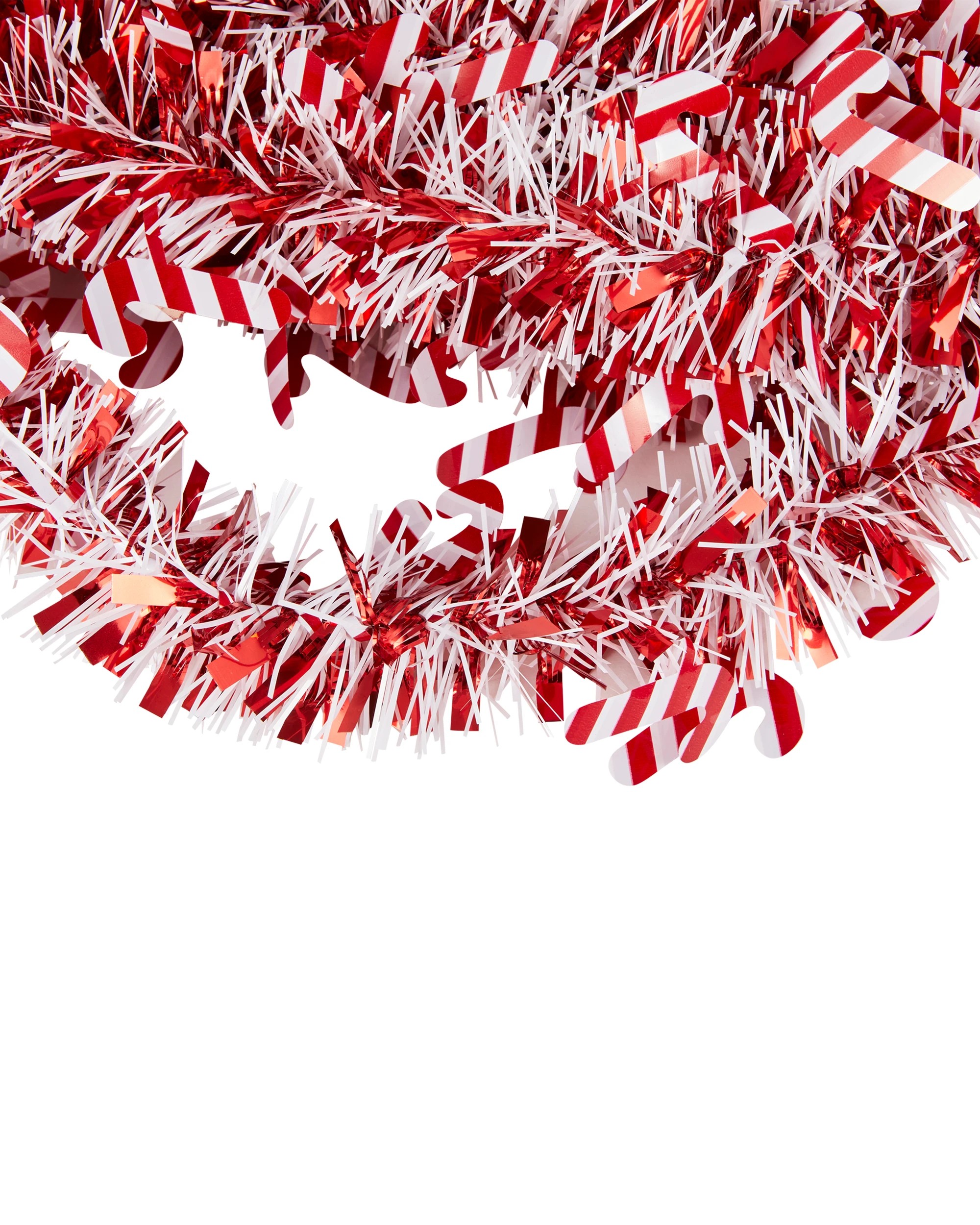 2 6m Candy Cane Christmas Tinsel, 2 of 4