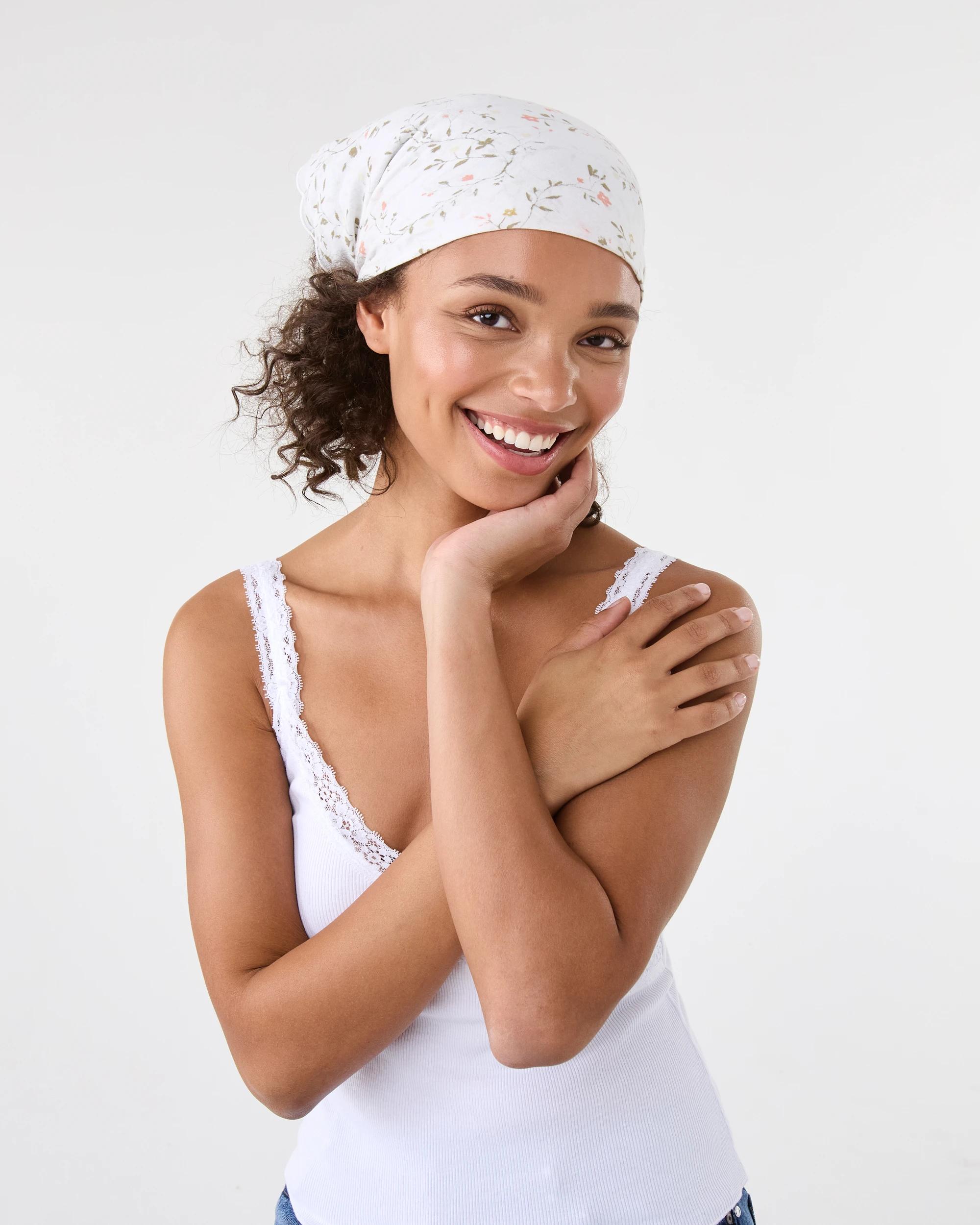 5 Broderie Hair Scarf White, 5 of 7