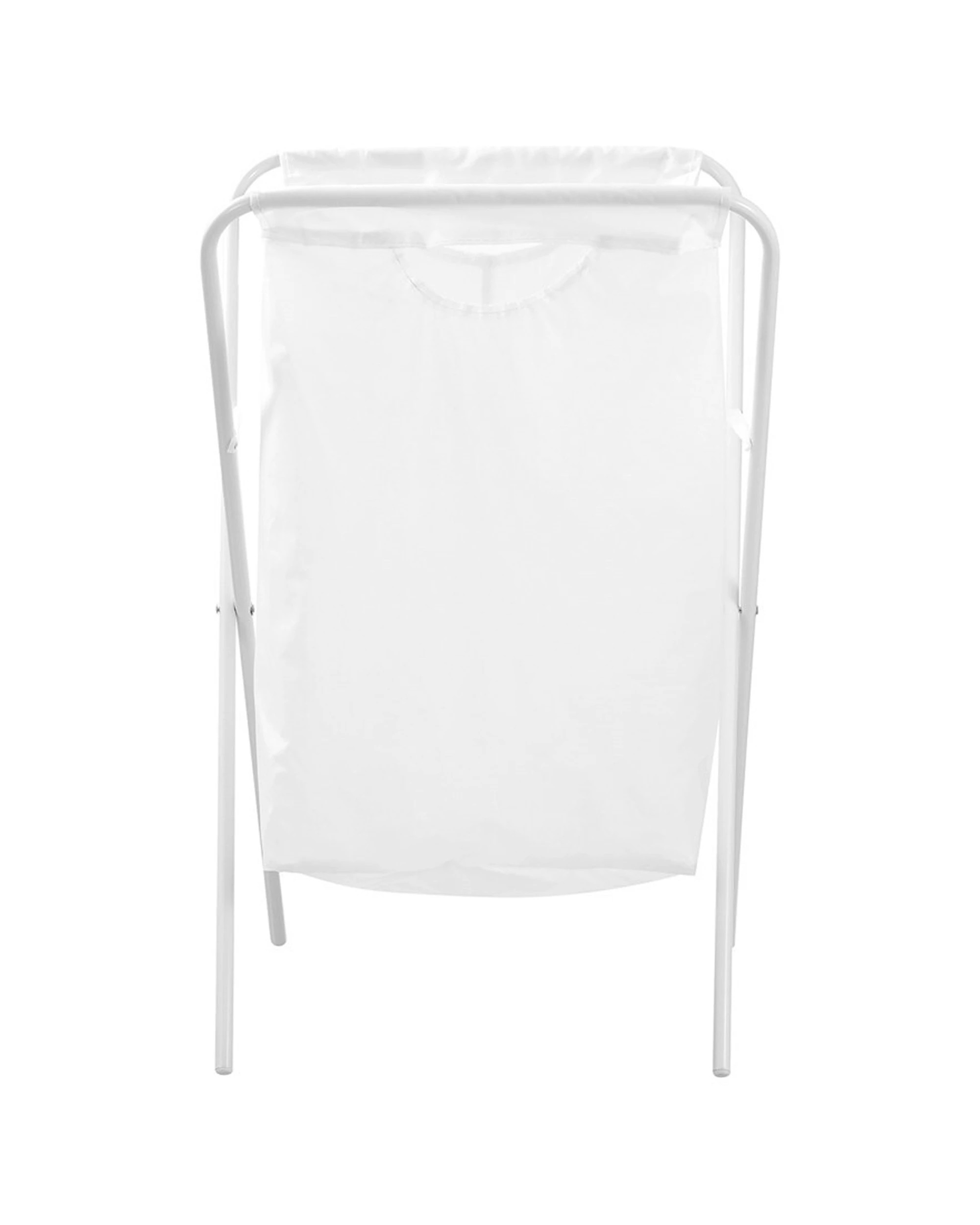2 Boxsweden Foldaway Laundry Hamper Basket Space Saver Durable 42x64cm - White, 2 of 5