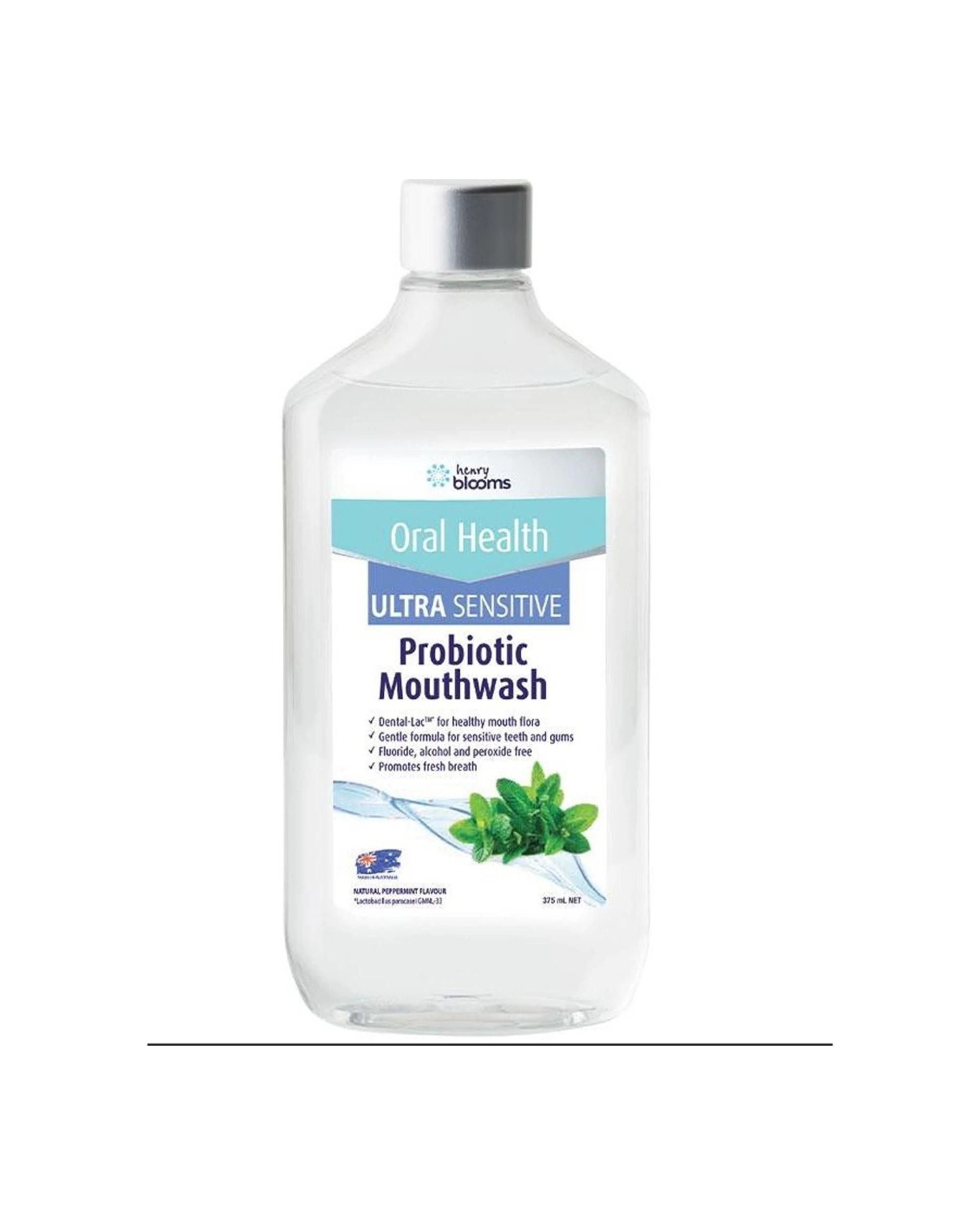 1 Henry Blooms Probiotic Mouthwash - Ultra Sensitive 375ml, 1 of 1
