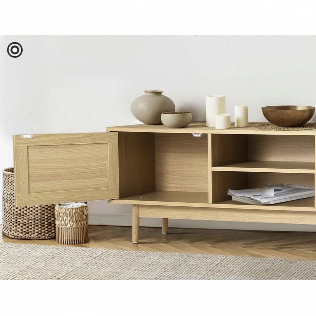 7 Artiss TV Cabinet Entertainment Unit 180cm - Brown, 7 of 8