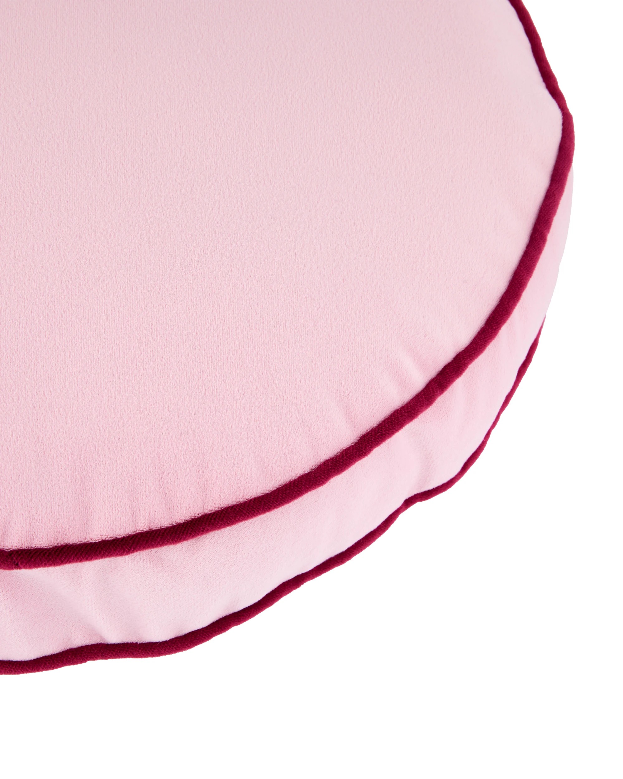 5 40cm Velvet Round Cushion - Pink, 5 of 5