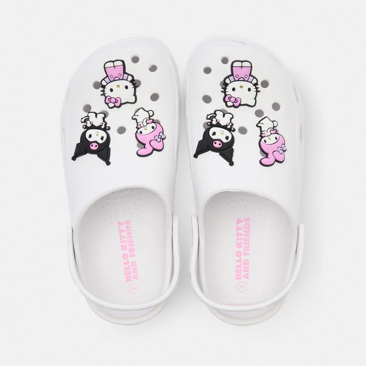 4 Senior Hello Kitty License Clogs White, 4 of 5