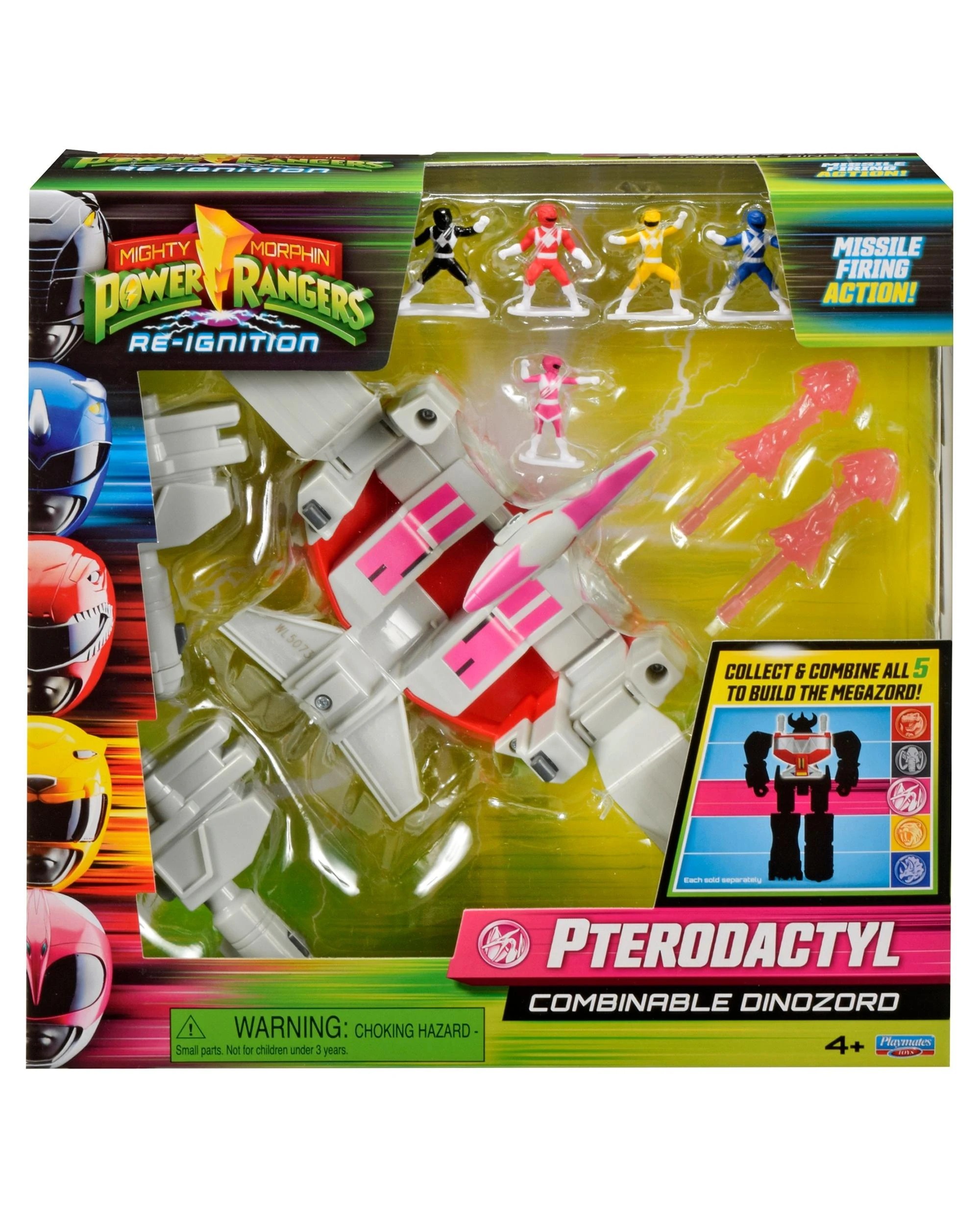1 Playmates Toys Limited Mighty Morphin Power Rangers Re-Ignition Combinable Dinozord Pterodactyl Toy, 1 of 9