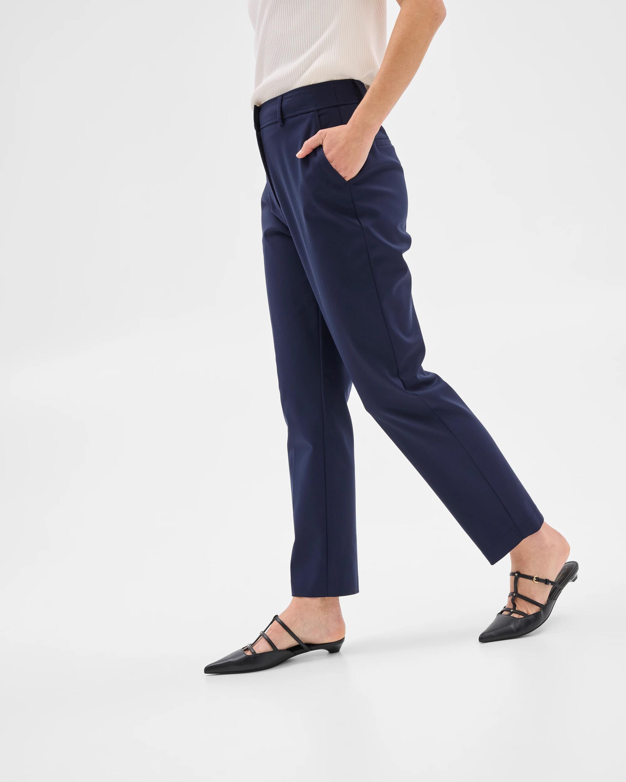 3 Tailored Slim Leg Pants - Preview NAVY BLUE, 3 of 5