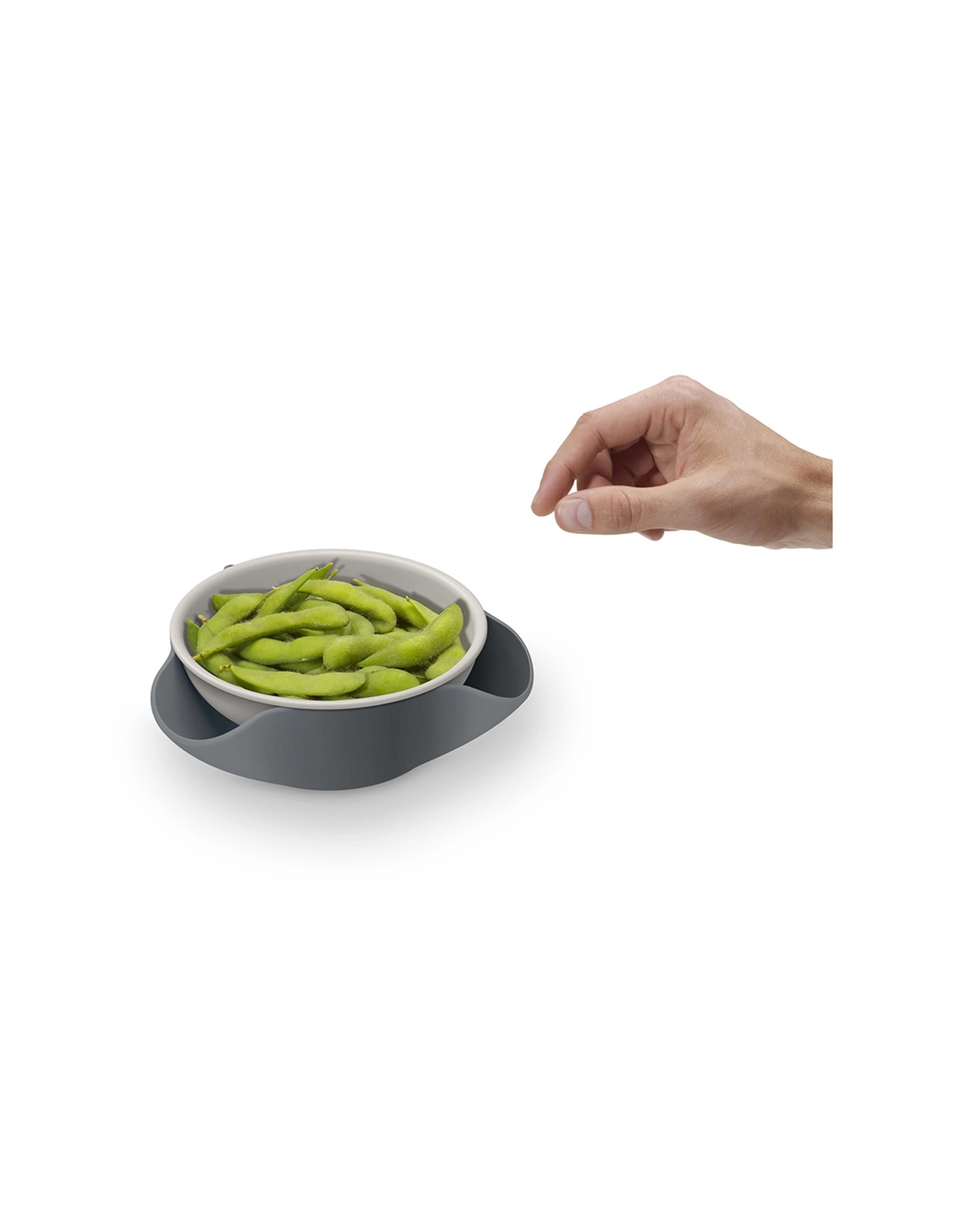 6 Joseph Joseph Double Dish Stacked Bowl Waste Disposal Snack Serving Bowl Compact Design 17.8cm - Grey, 6 of 8