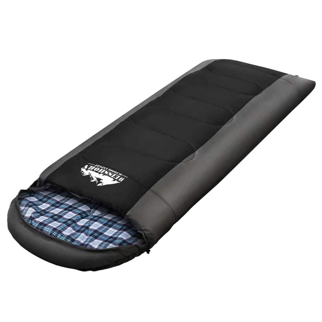 3 Weisshorn Sleeping Bag Single Thermal Camping Hiking Tent 20℃ - Black, 3 of 7
