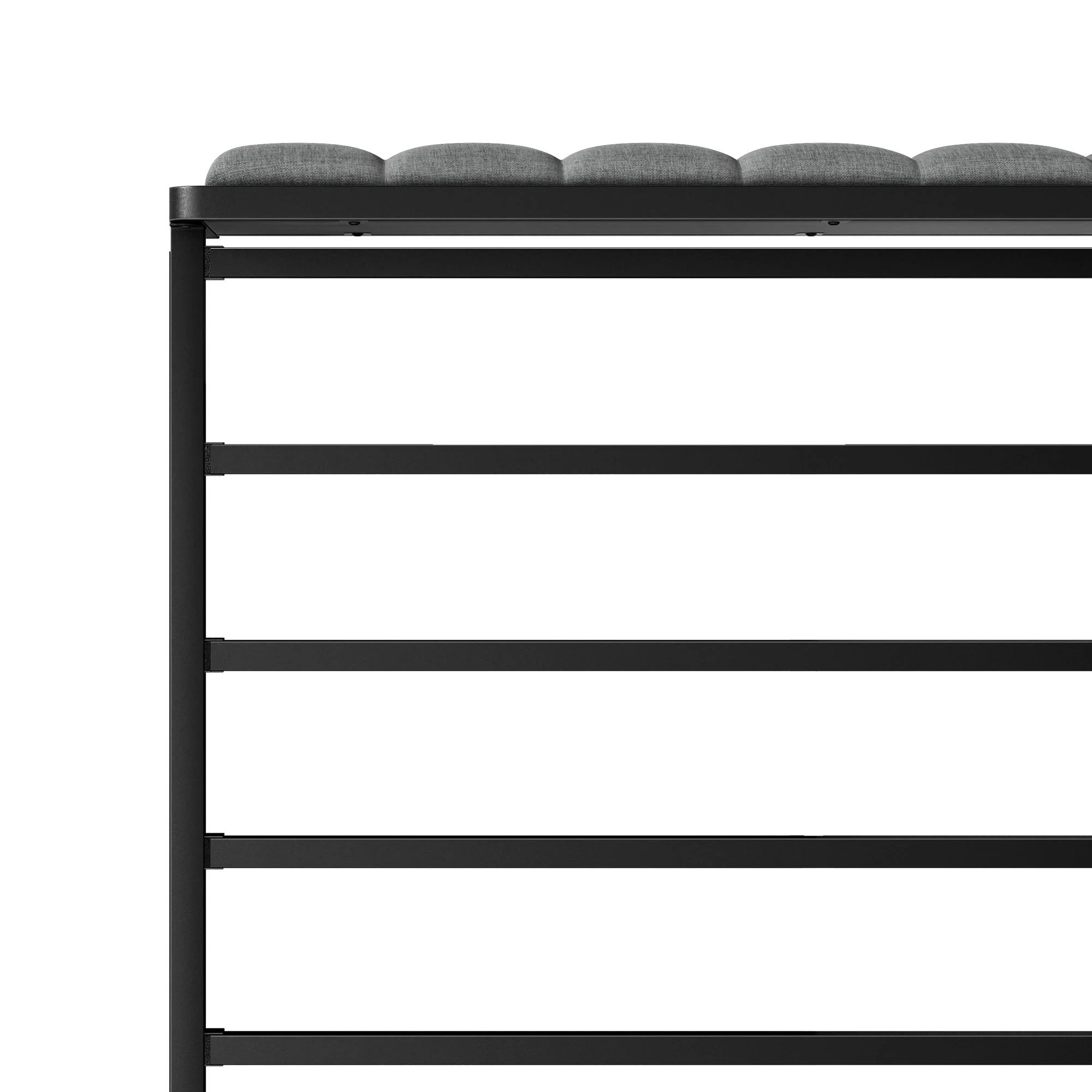 10 Alfordson Bed Frame Queen LED Charging Station Linen - Grey, 10 of 10