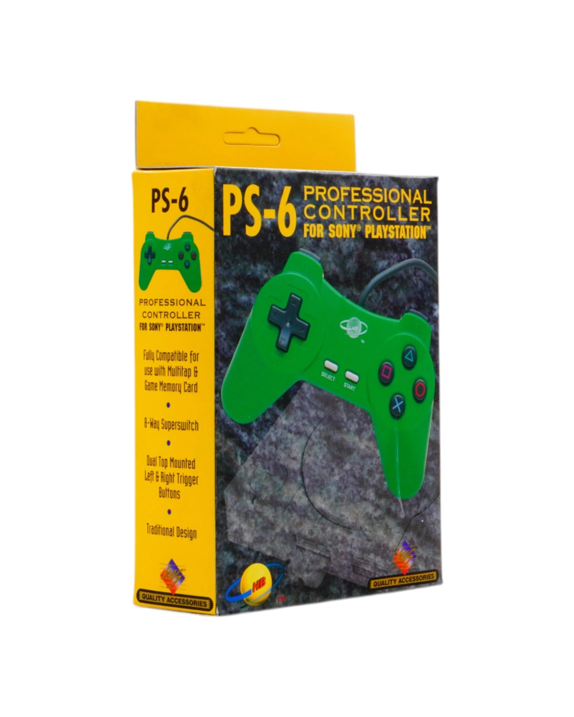 5 HB PS-6 Professional Controller For Playstation One - Green, 5 of 5