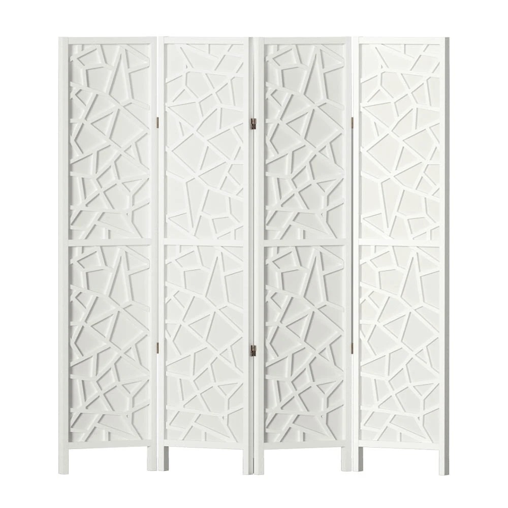 1 Artiss 4 Panel Room Divider Screen 162x170cm Clover - White, 1 of 7