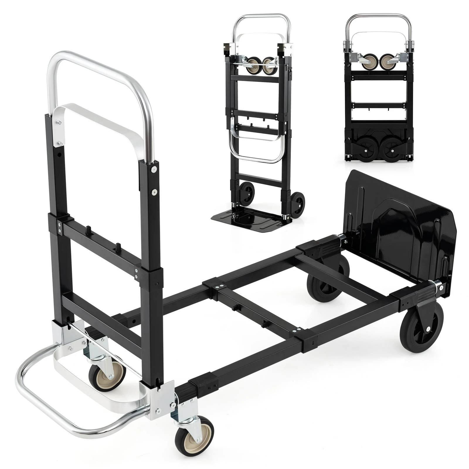 1 Costway 3-in-1 Folding Trolley 272KG Heavy Duty Dolly Cart w/Adjustable Handle, 1 of 1