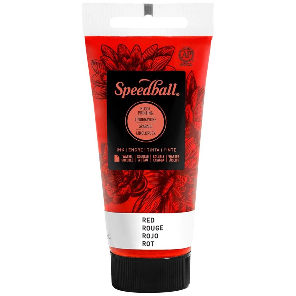 1 Speedball Block Printing Ink Water-based 37mL Red, 1 of 1