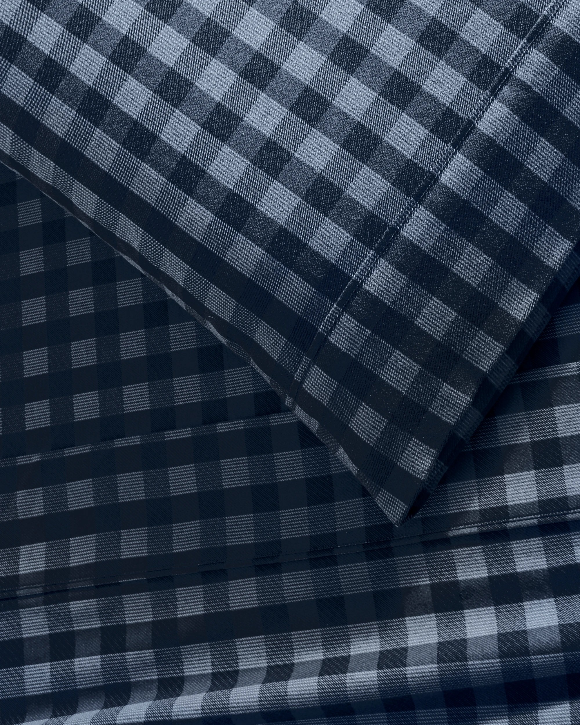 2 Target Knox Check Flannelette Sheet Set - King Bed - Blue, 2 of 3