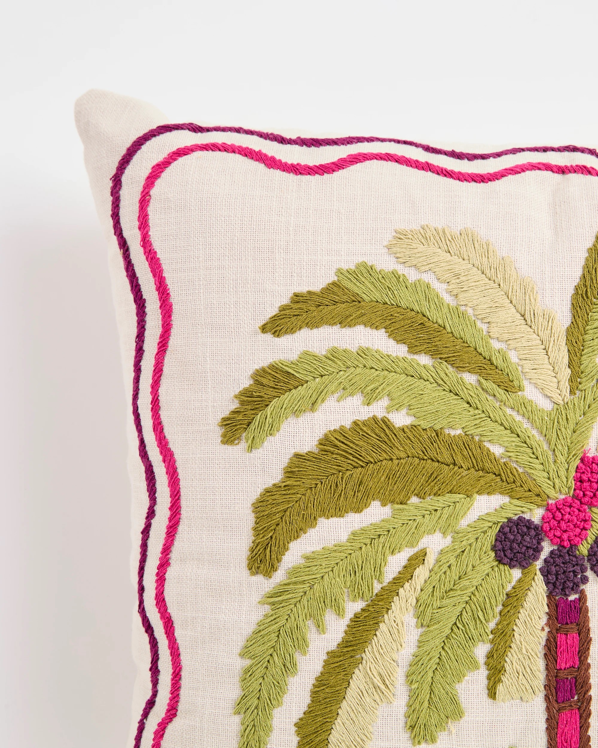 2 Target Palmer Embroidered Cushion - Pumice - Natural, 2 of 2