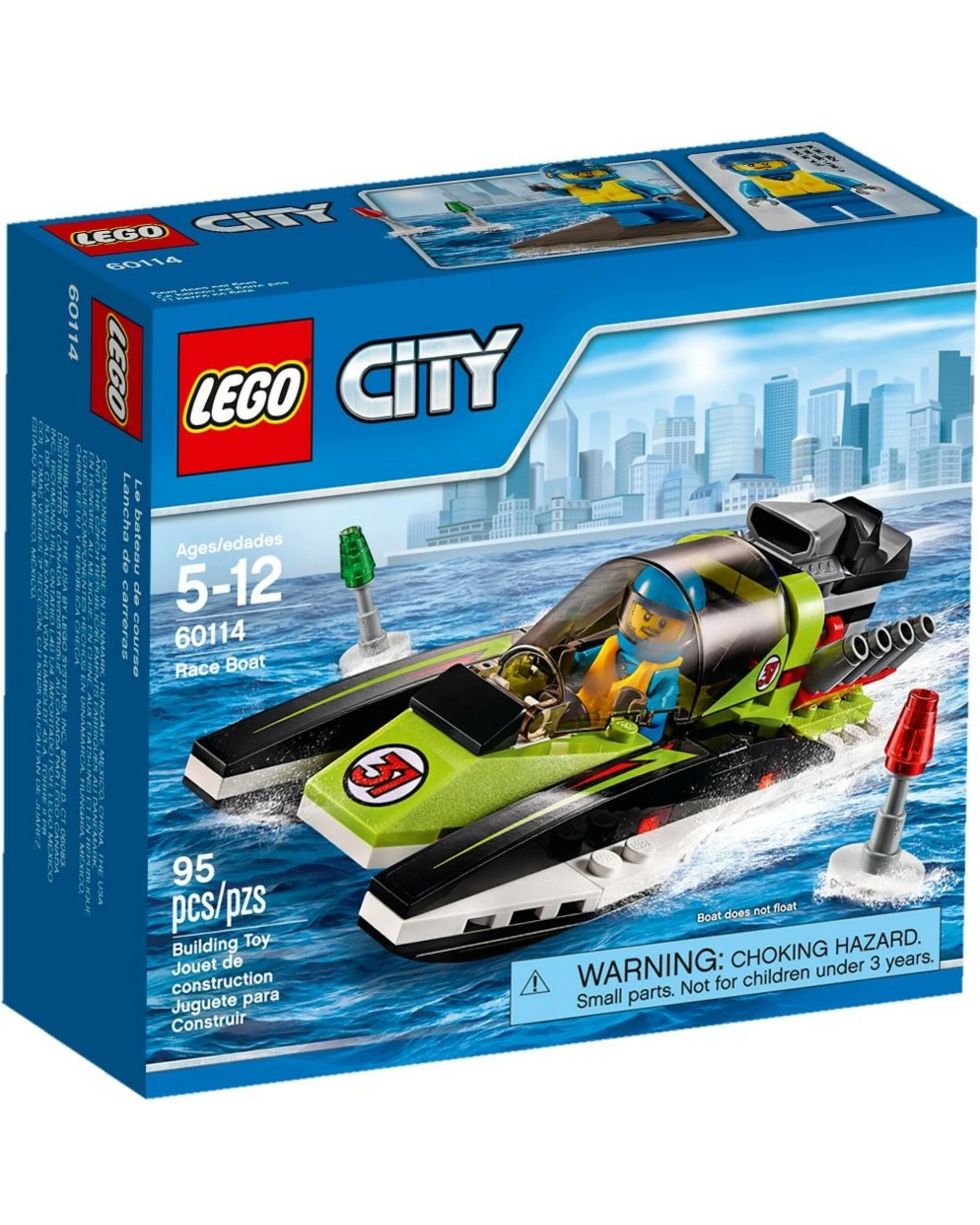 1 LEGO 60114 Race Boat: Speed Champion Building Set, 1 of 5