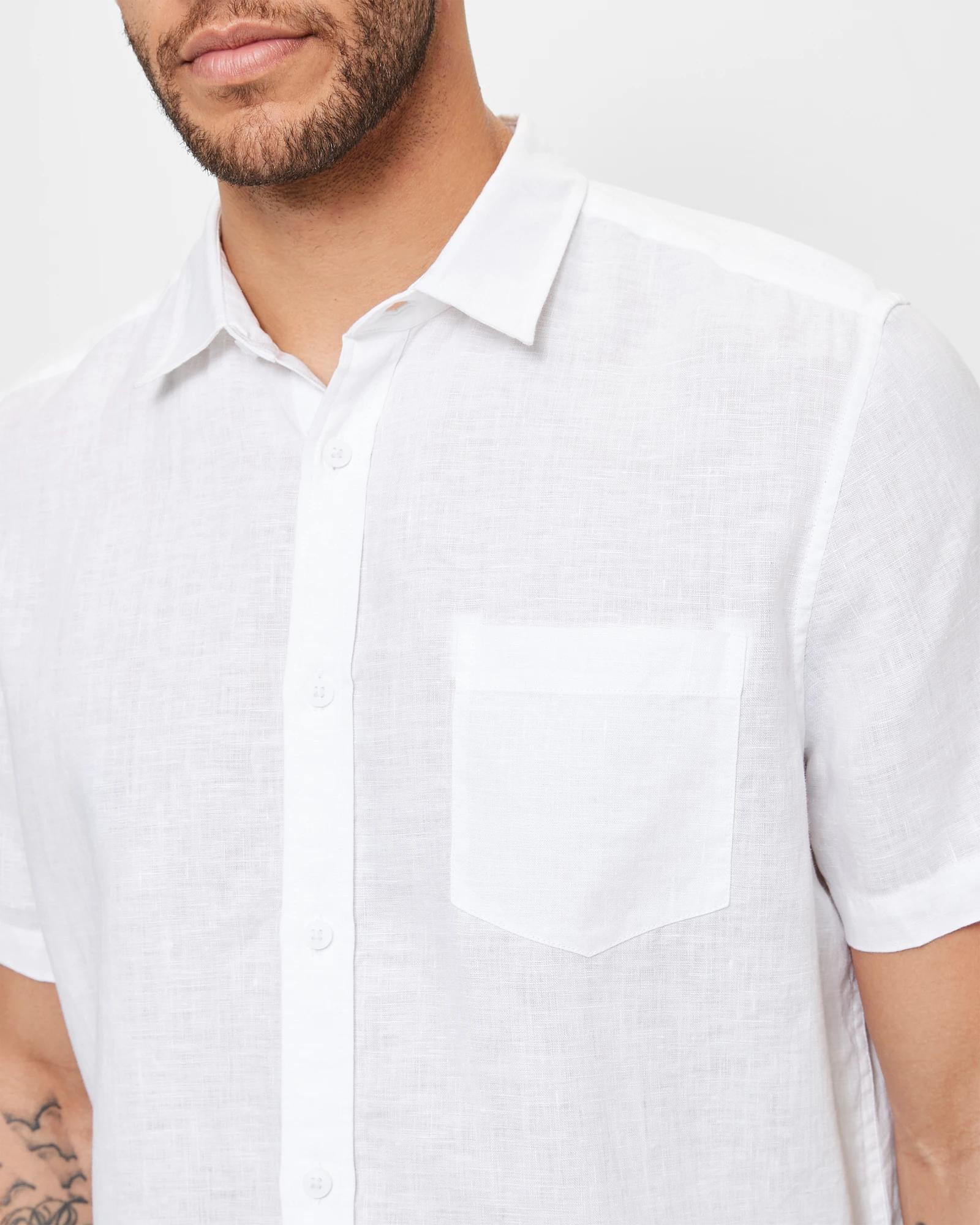 5 Target European Linen Shirt WHITE, 5 of 5