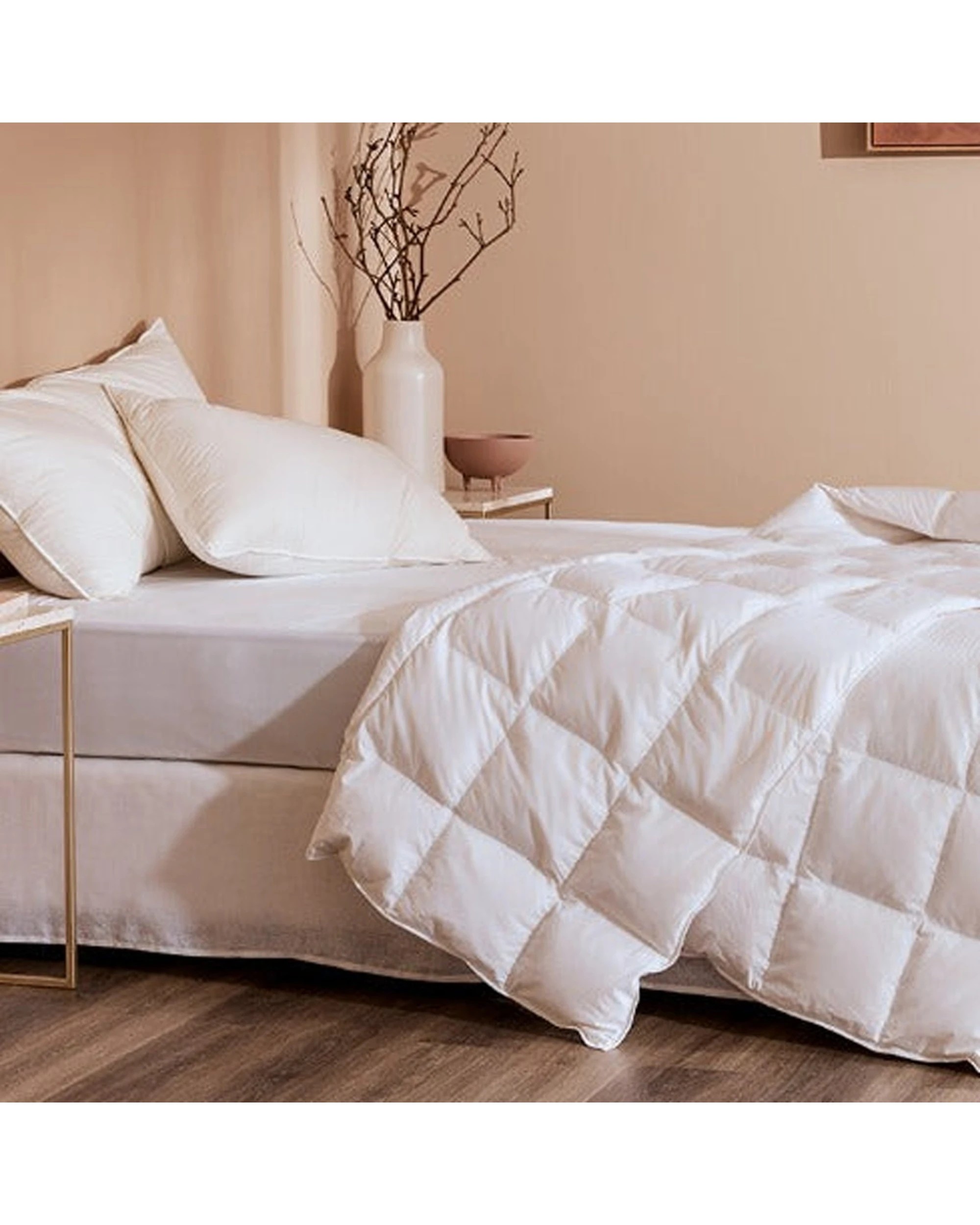 1 Bedding Co. German Made Hungarian Goose Down Summer Quilt - Super King Bed - White, 1 of 4