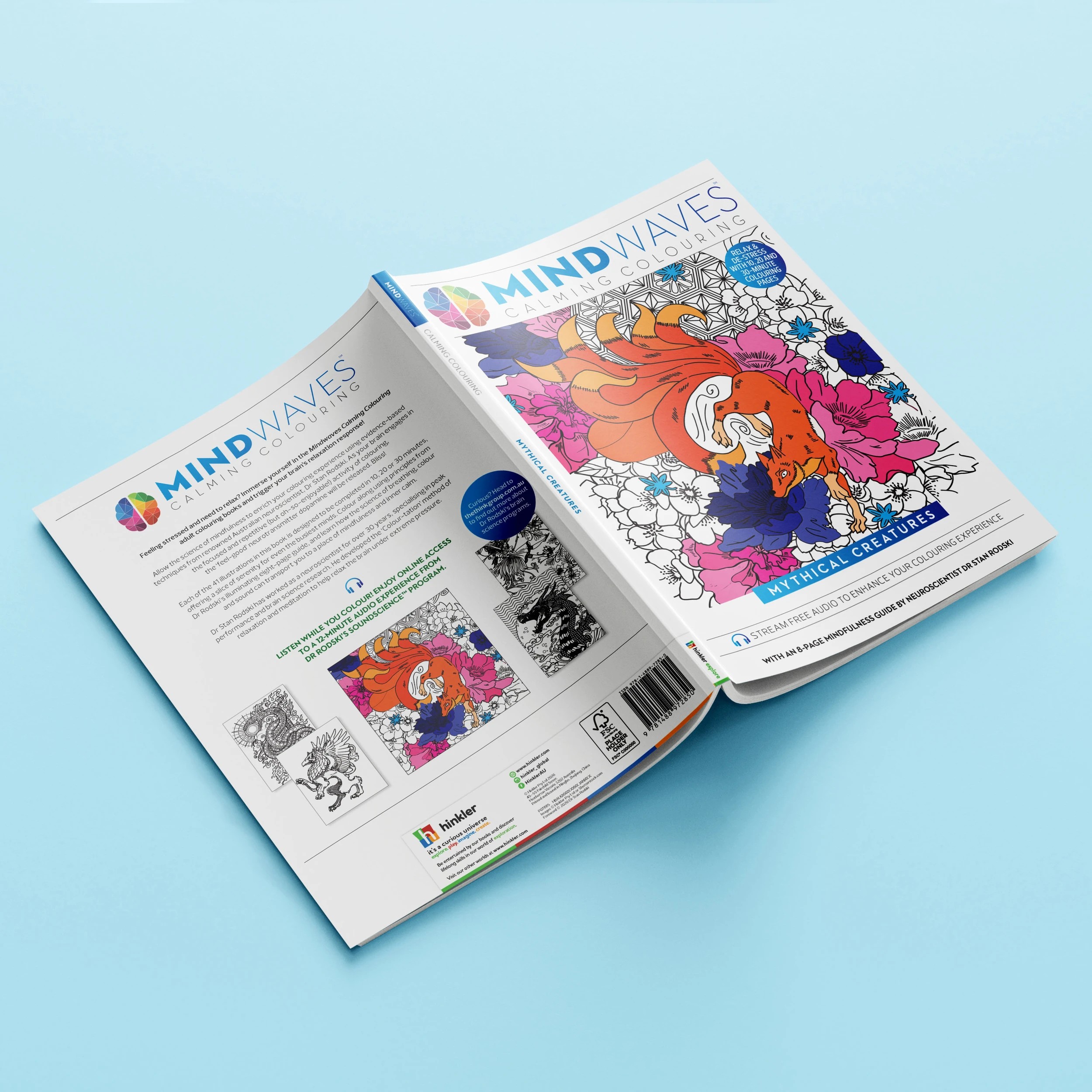 5 Mindwaves Calming Colouring: Mythical Creatures - Book, 5 of 5