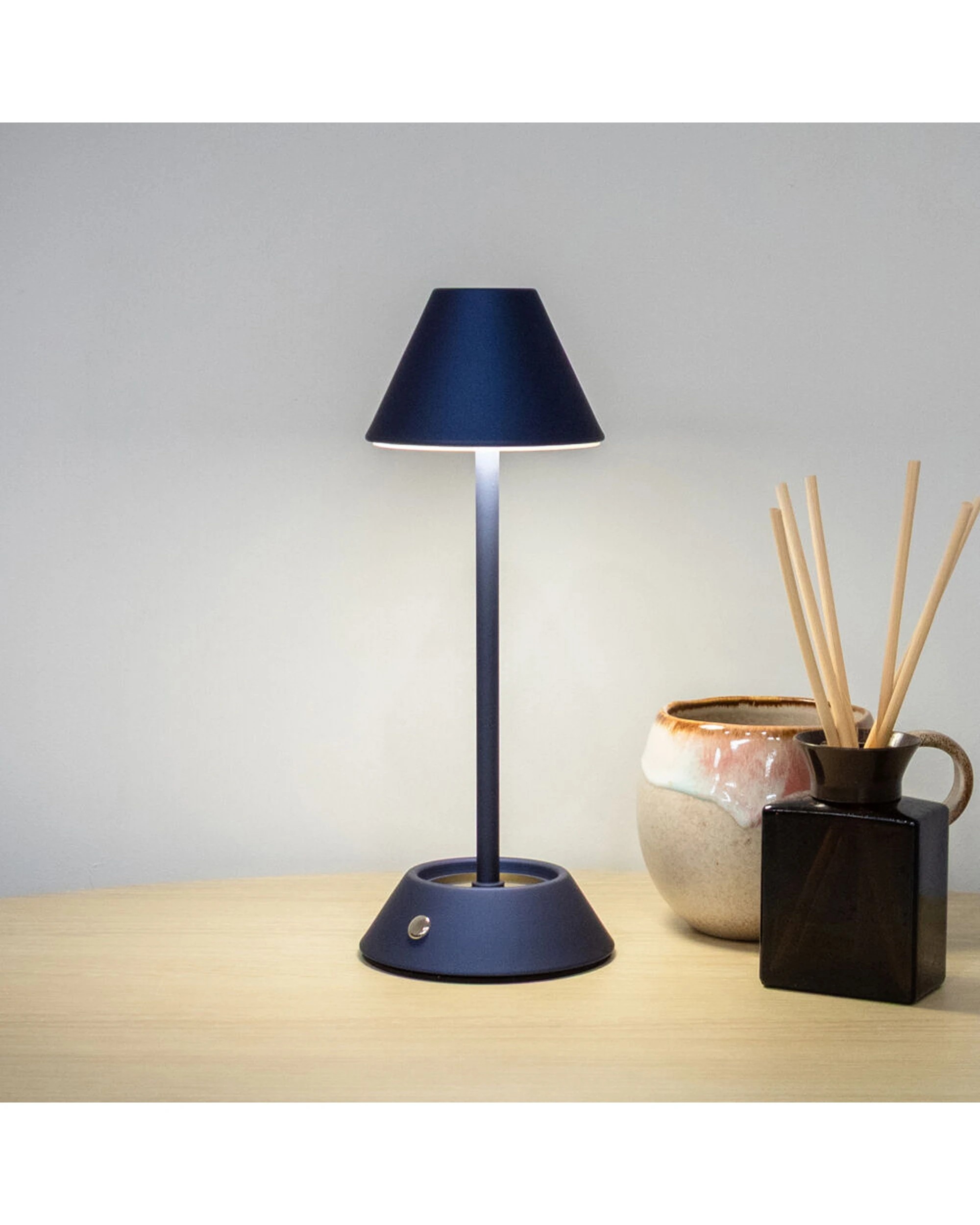 8 Boyle Rechargeable LED Table Lamp Cone Shade Adjustable Lighting Matte - Blue, 8 of 8